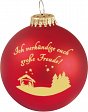 Christbaumkugel, Weihnachtskugel "Verkünde euch große Freude", einzeln