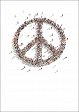 Schmuckschein, Einlegeblatt - Peacezeichen Menschen