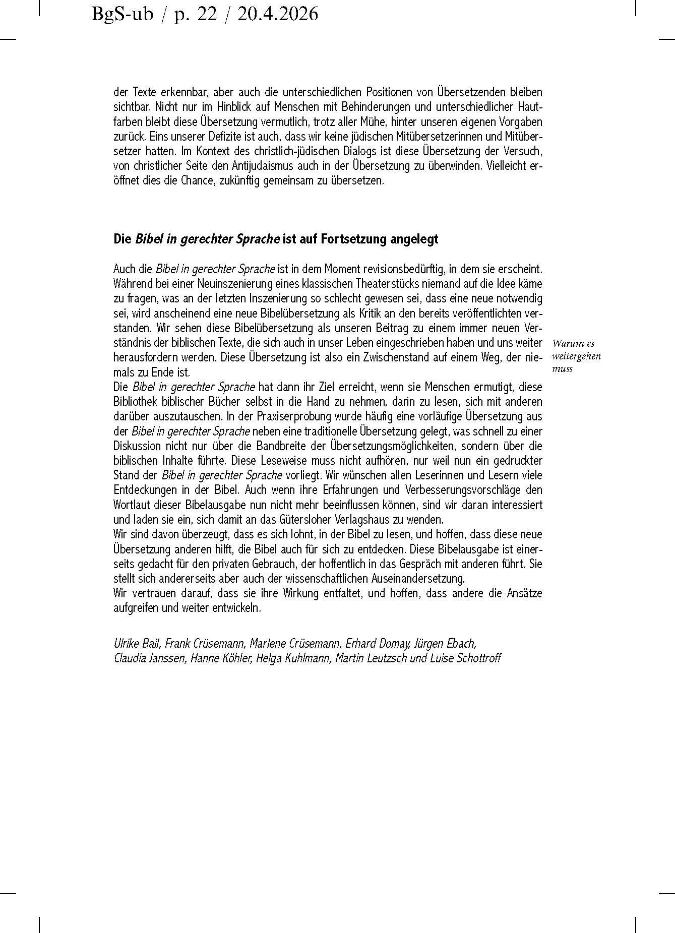 Bibel in gerechter Sprache