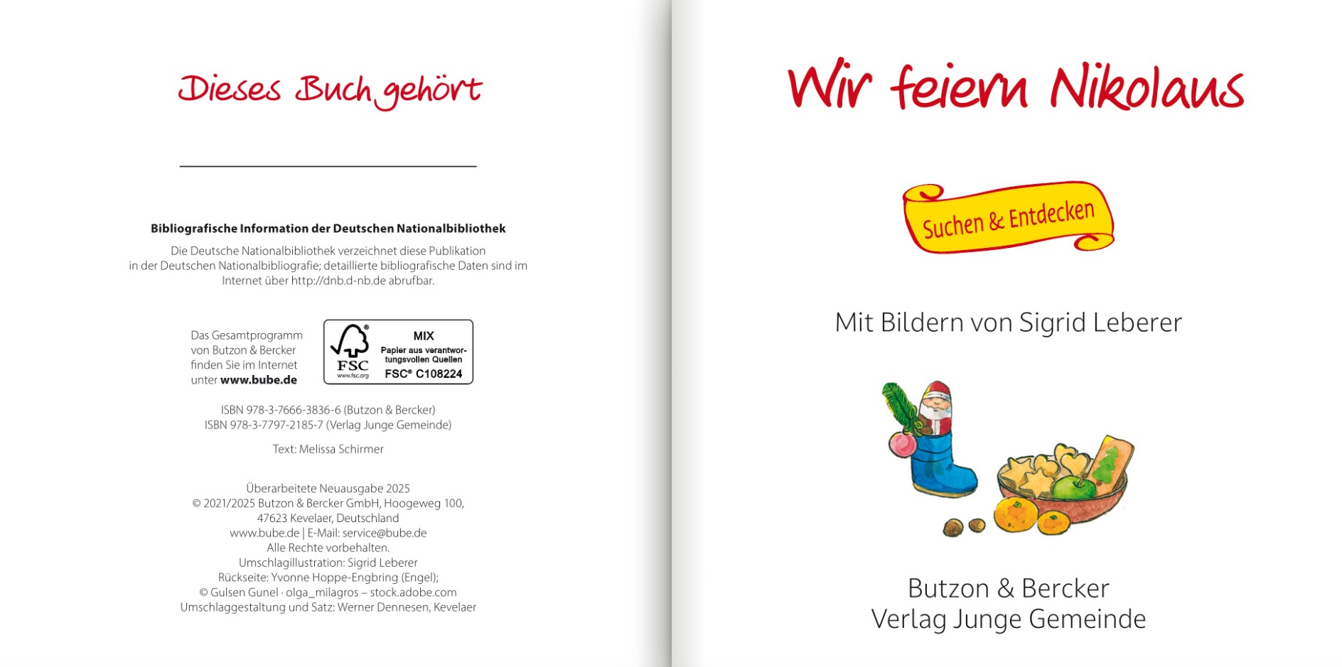Minibüchlein - Wir feiern Nikolaus