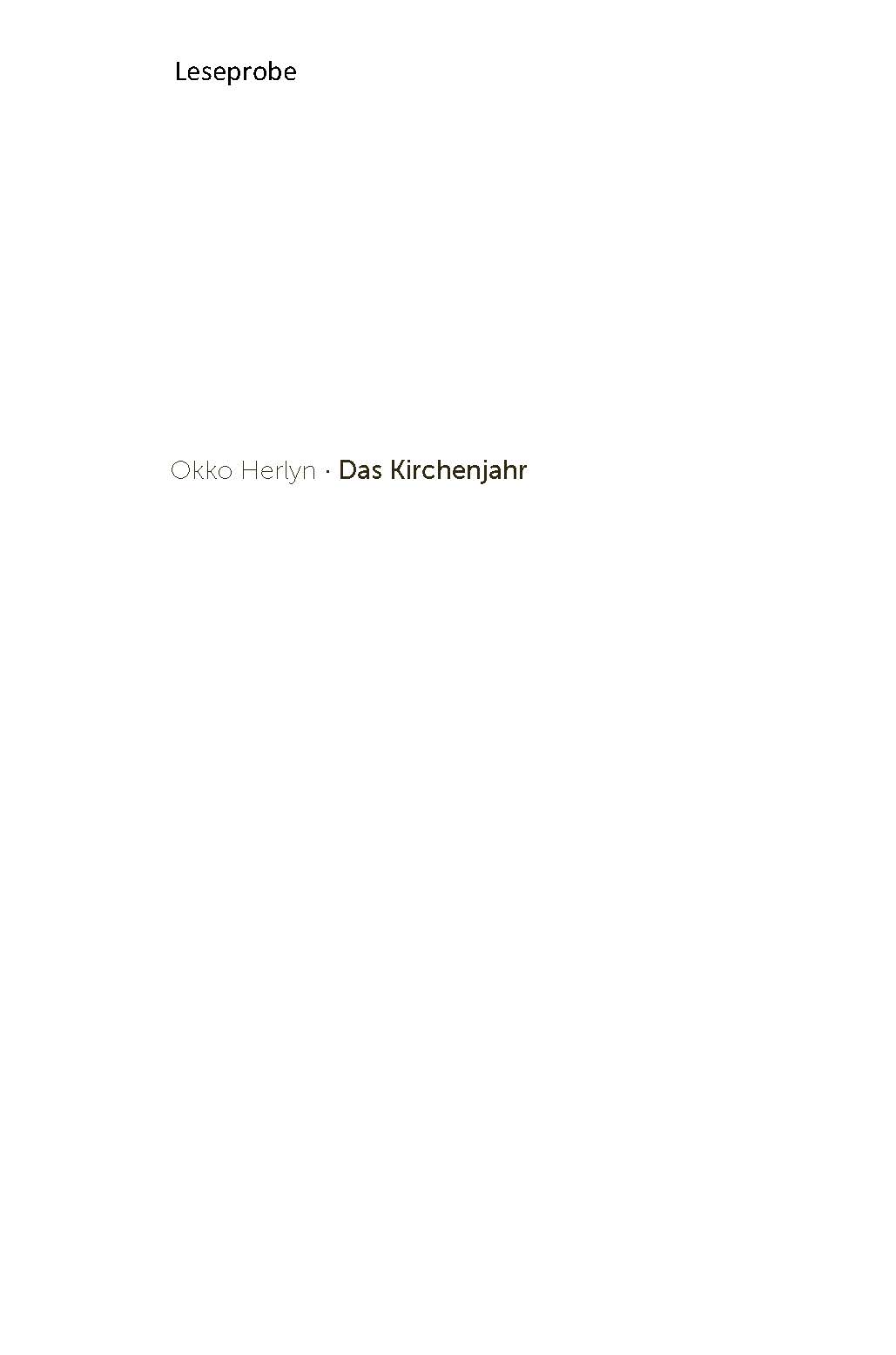 Das Kirchenjahr
