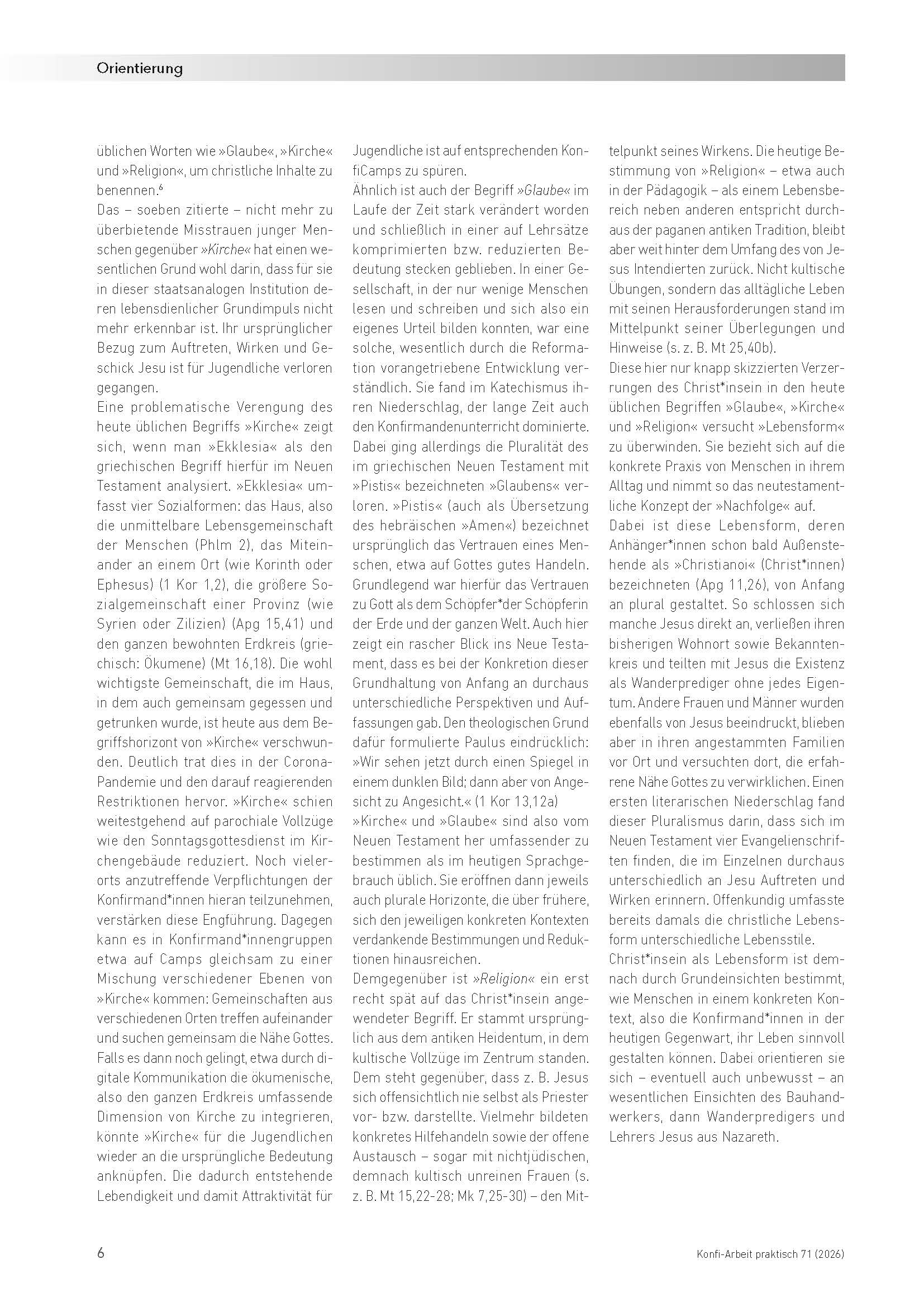 KU Praxis 71 - Worauf stehst du?