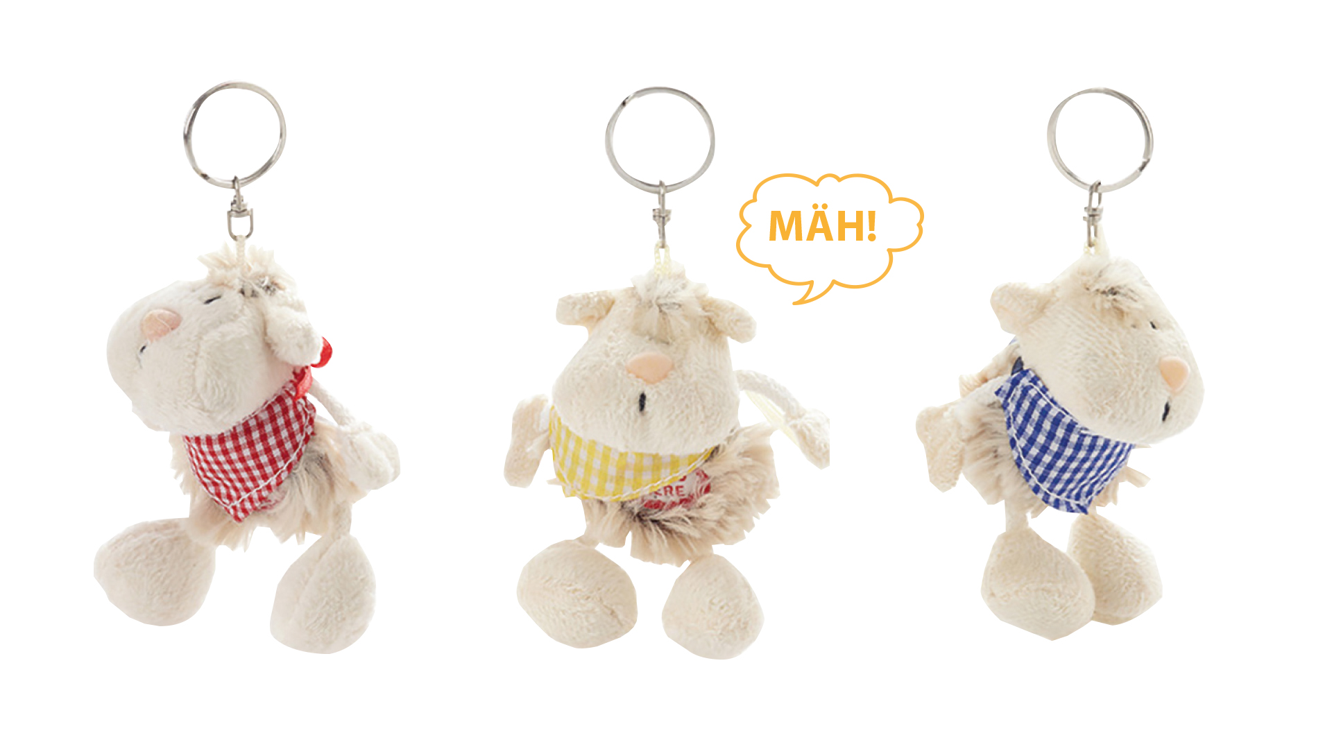 Schlüsselanhänger - Plüschschaf mäh