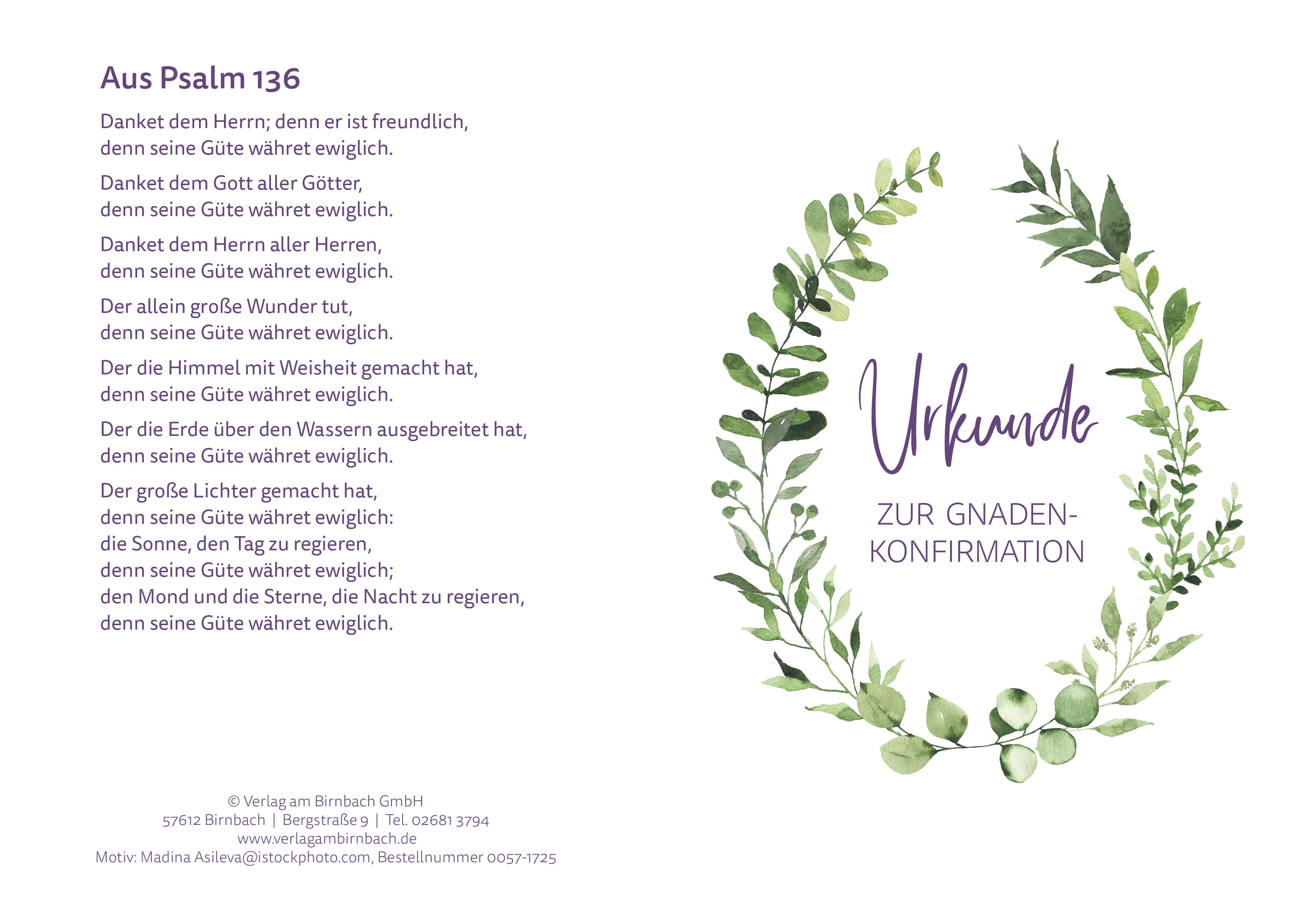 Urkunde - Gnadene Konfirmation mit Eindruck