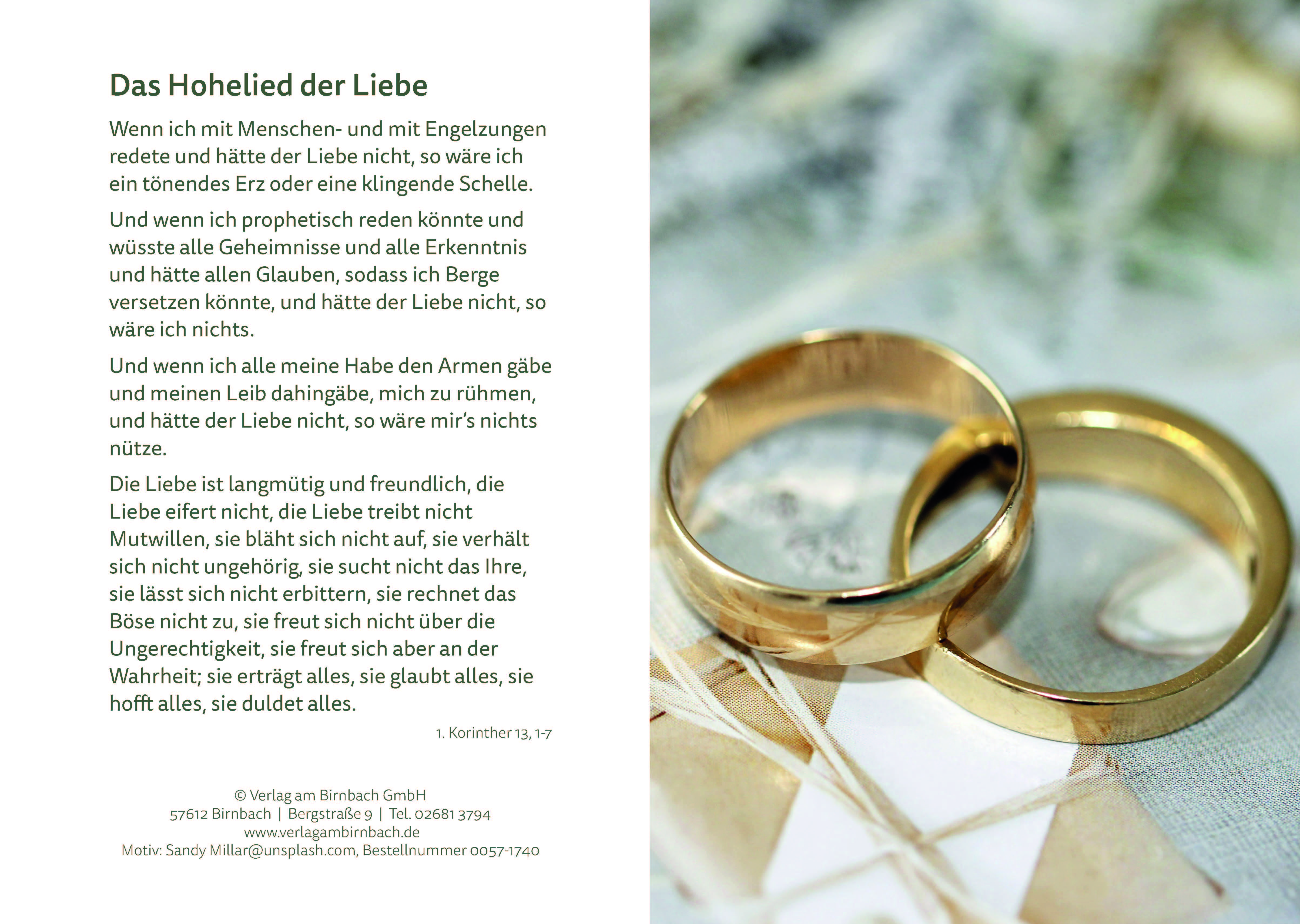 Urkunde A5 - Hochzeitsringe blanko