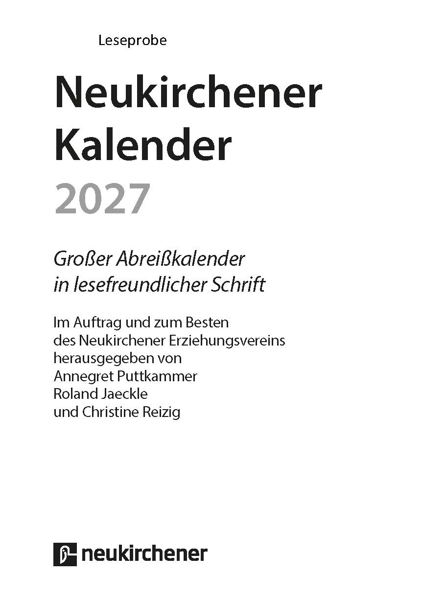 Neukirchener Abreißkalender 2027