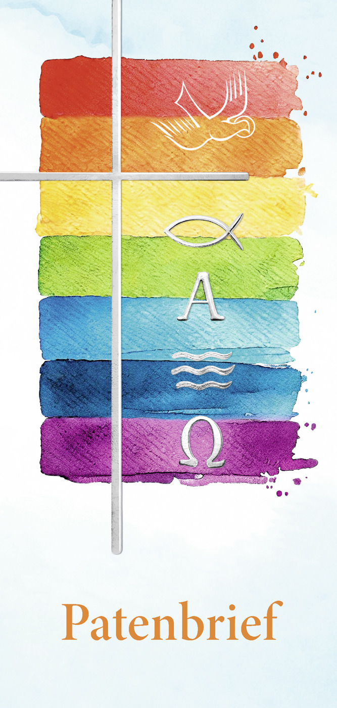 PC-Karte Patenbrief - Regenbogen 10er VE