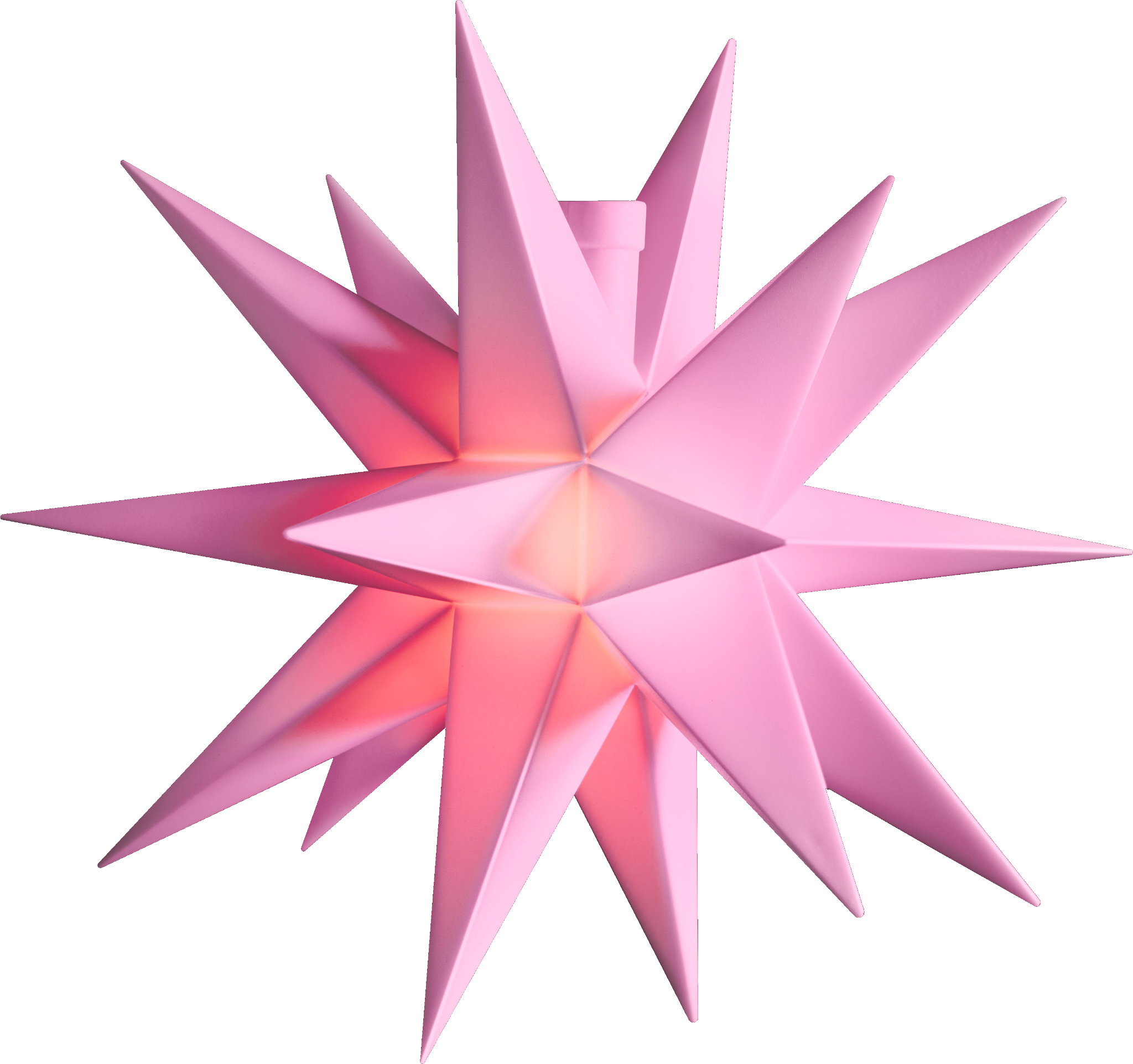Leuchtstern LED - rosa 12 cm (Batterie)