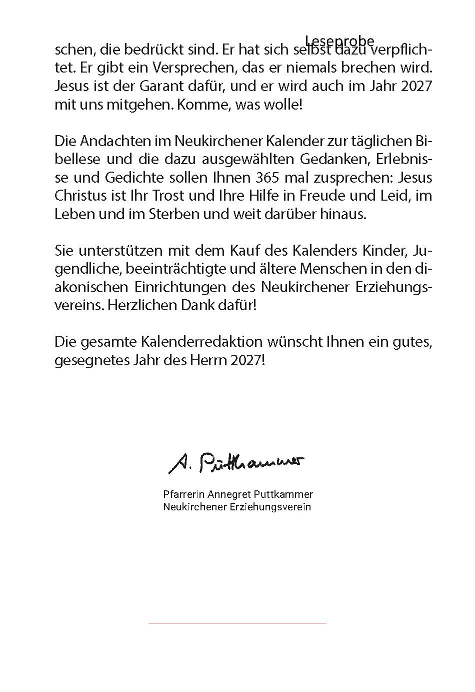 Neuk. Buchkalender 2027 Taschenbuch