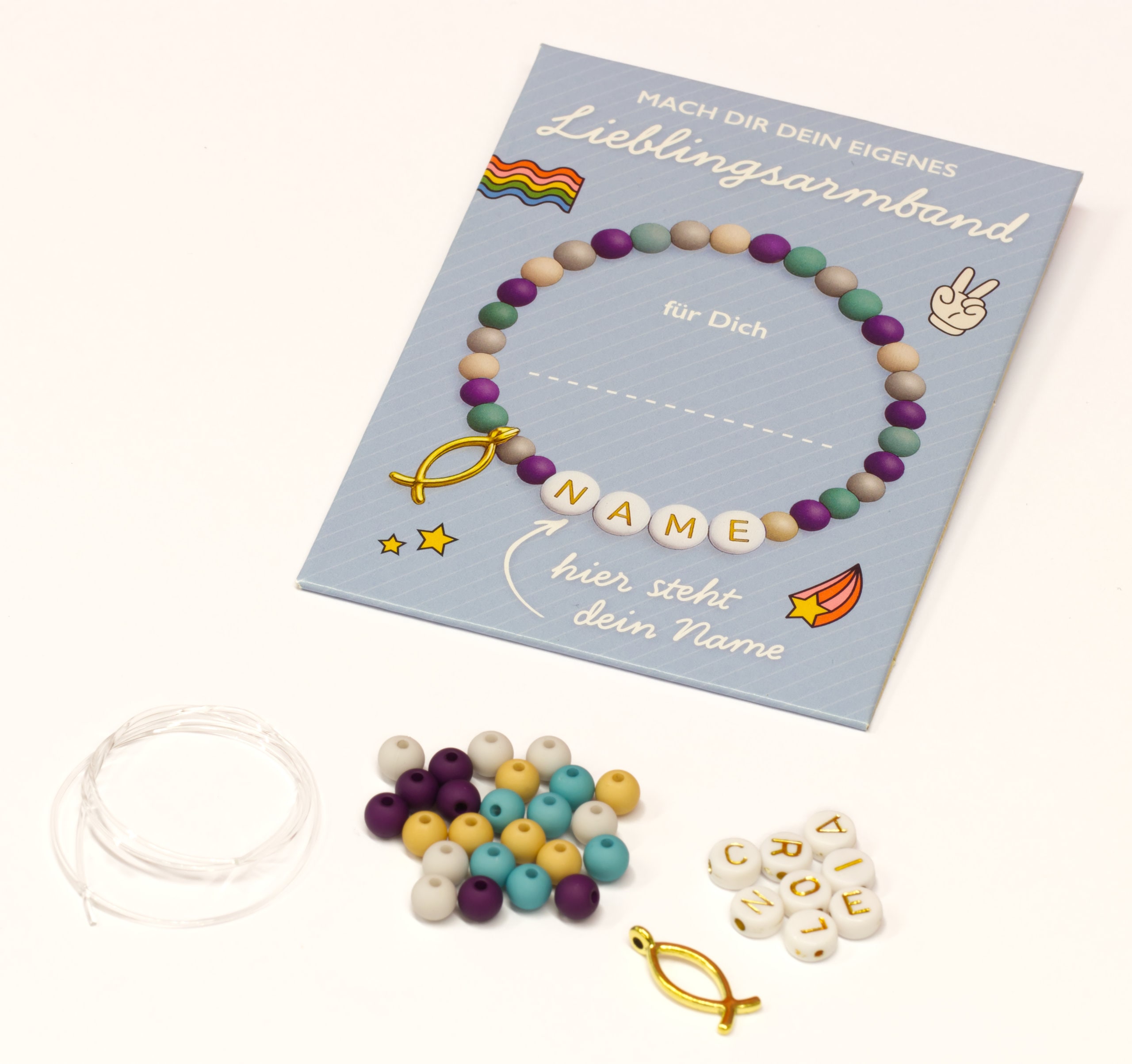 Perlenarmband mit Namen - Jugendliche
