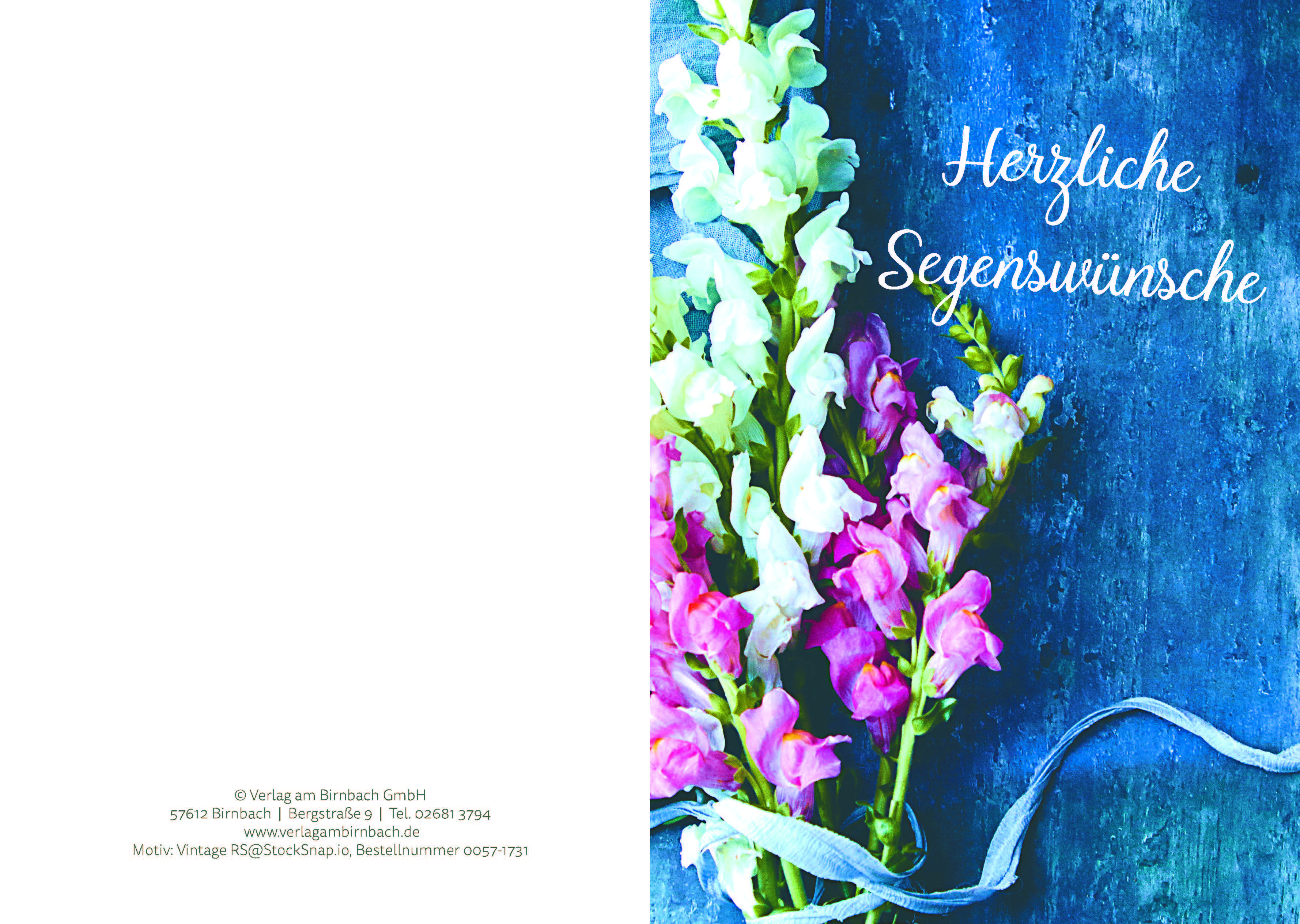 Urkunde A5 - Herzliche Segenswünsche