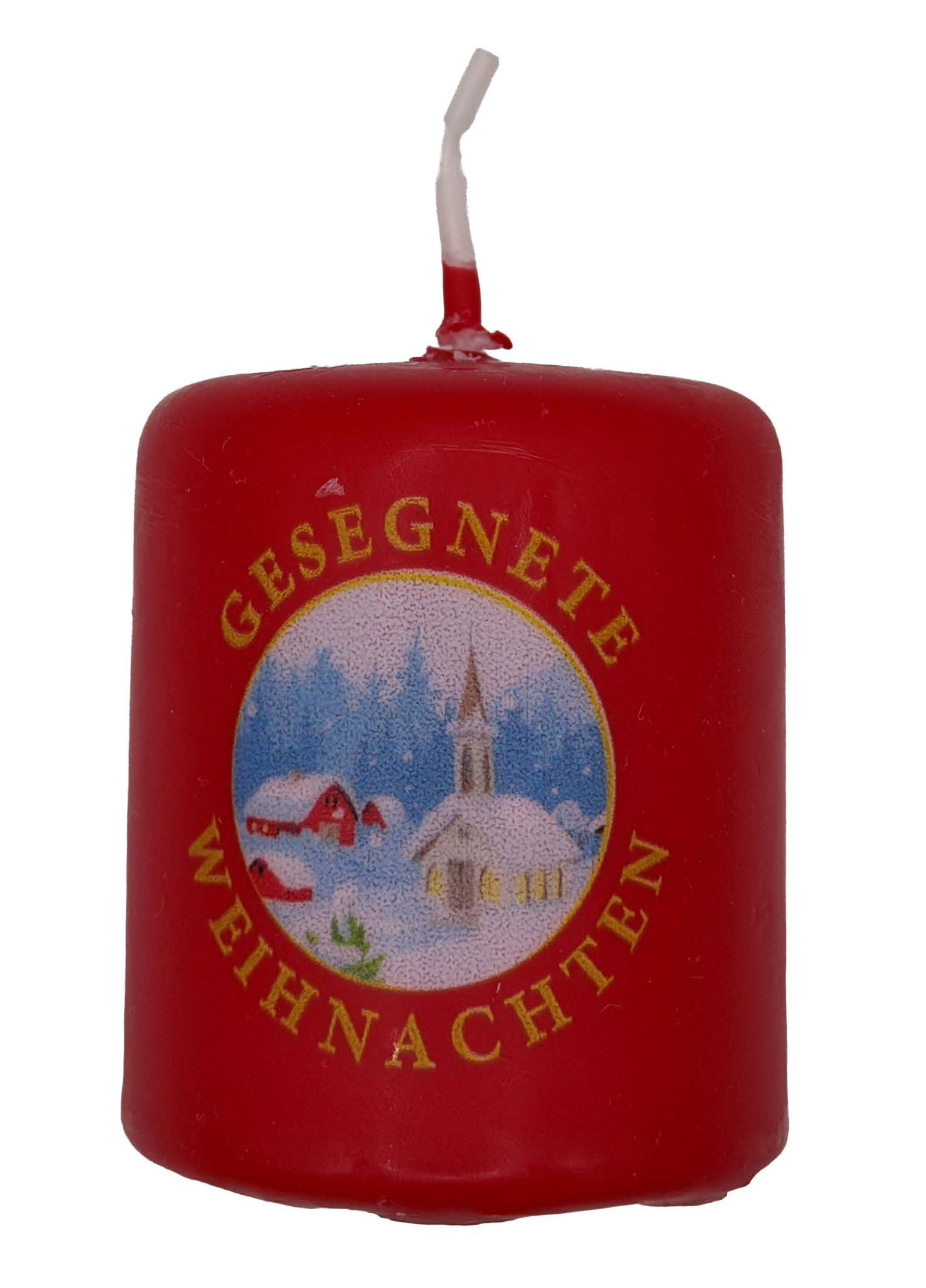 Stumpenkerze - Weihnachten rot