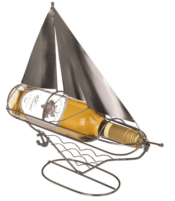 Metall-Flaschenhalter - Segelschiff