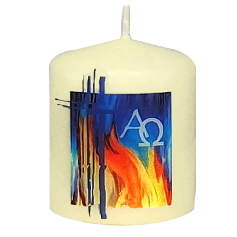 Stumpenkerze - Ostern Flamme 60/50