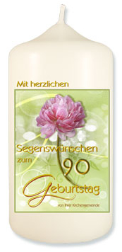 Kerze - 90. Geburtstag 120/60