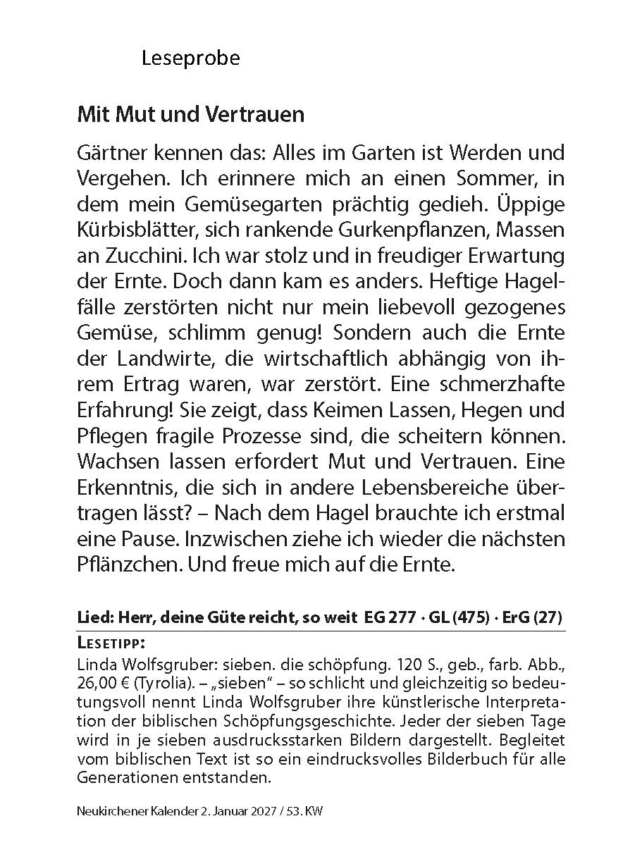 Neukirchener Abreißkalender 2027