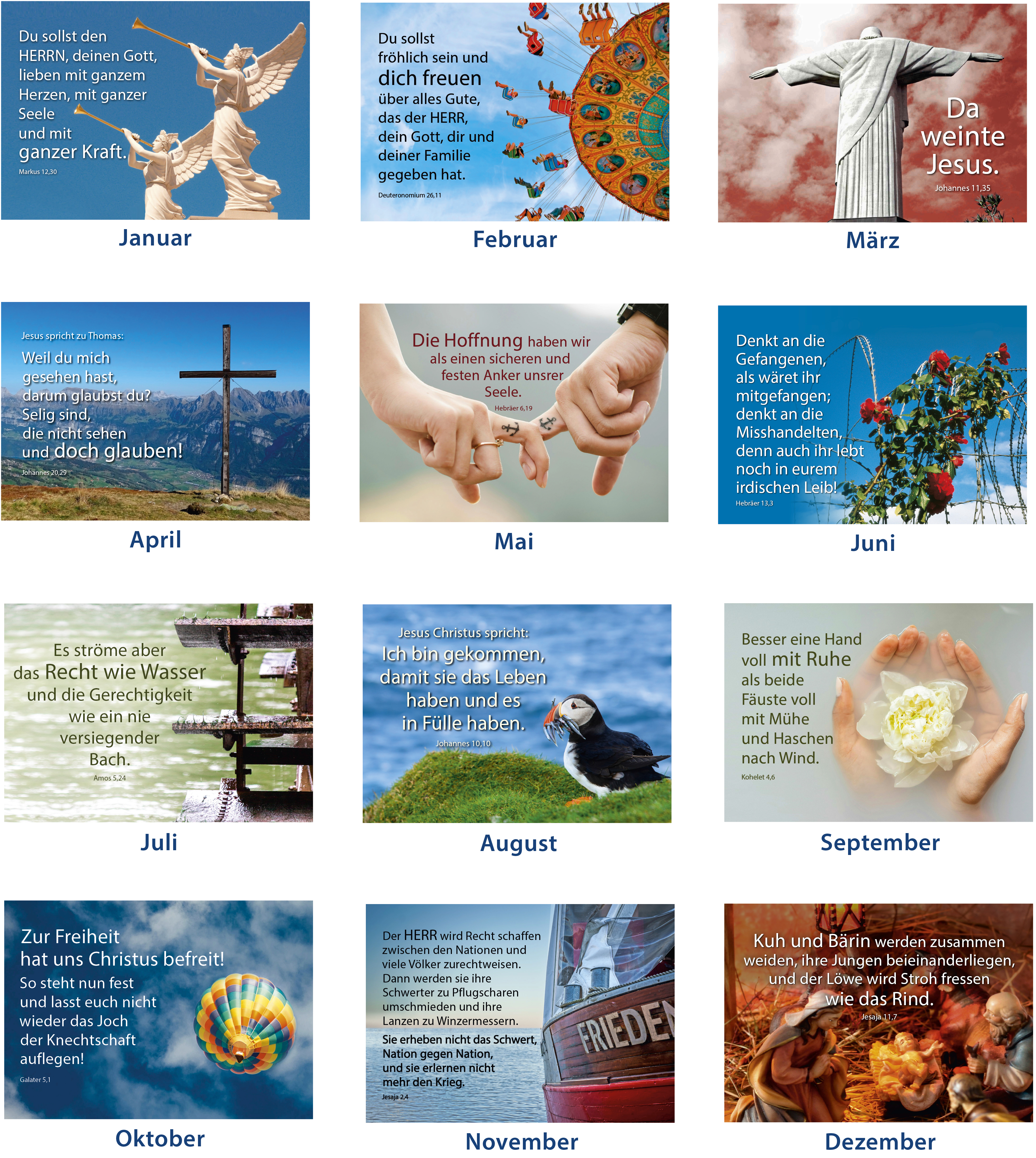 JL 2026 - Monatssprüche Poster-Set A3
