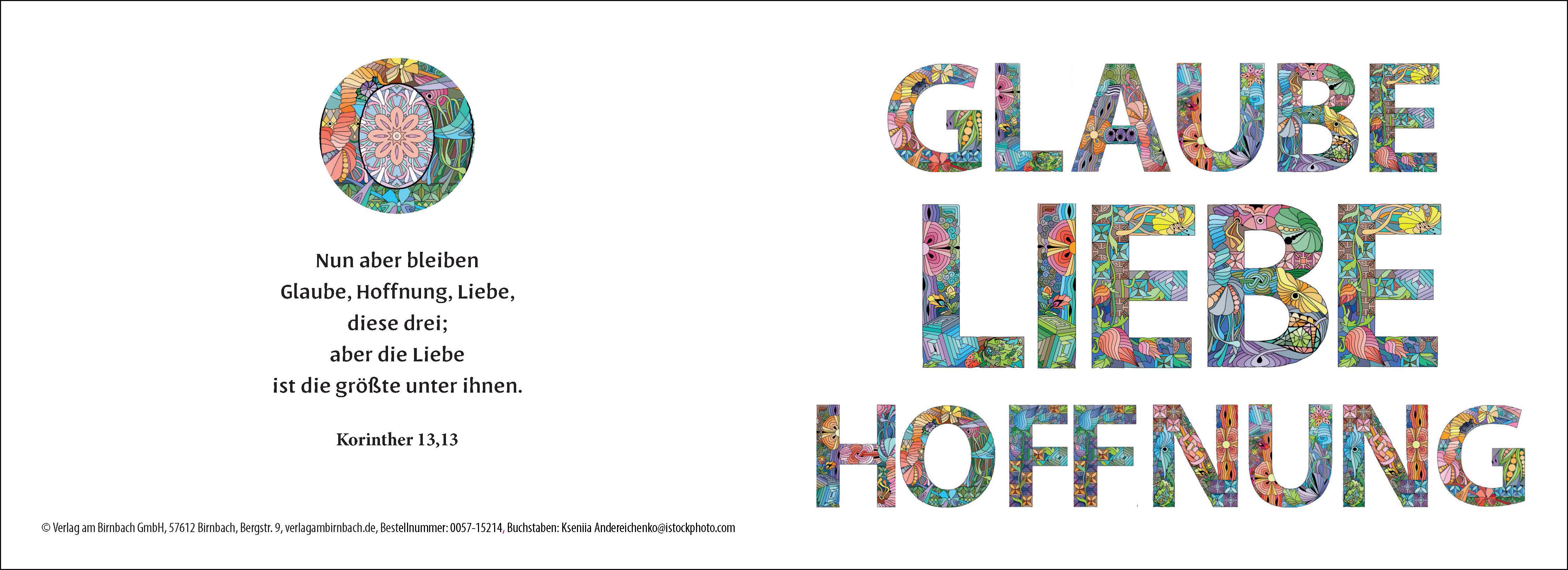 Birnbachkarte - Glaube Liebe Hoffnung