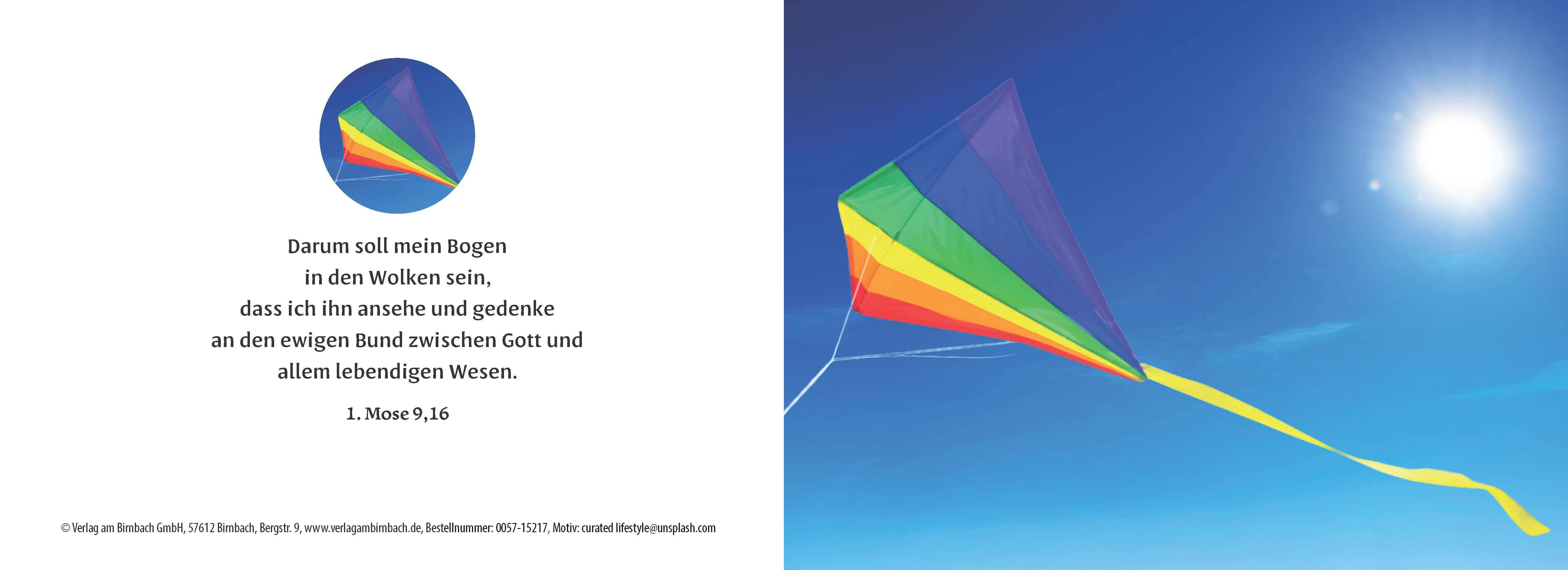 Birnbachkarte - bunter Drachen
