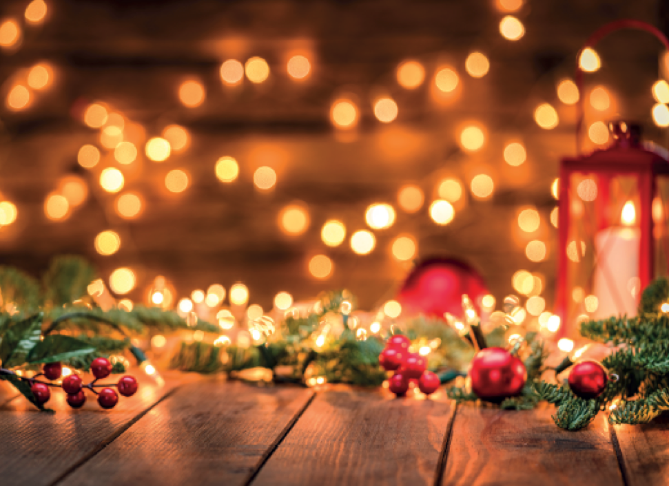 digitale Karte -Weihnachtslichter
