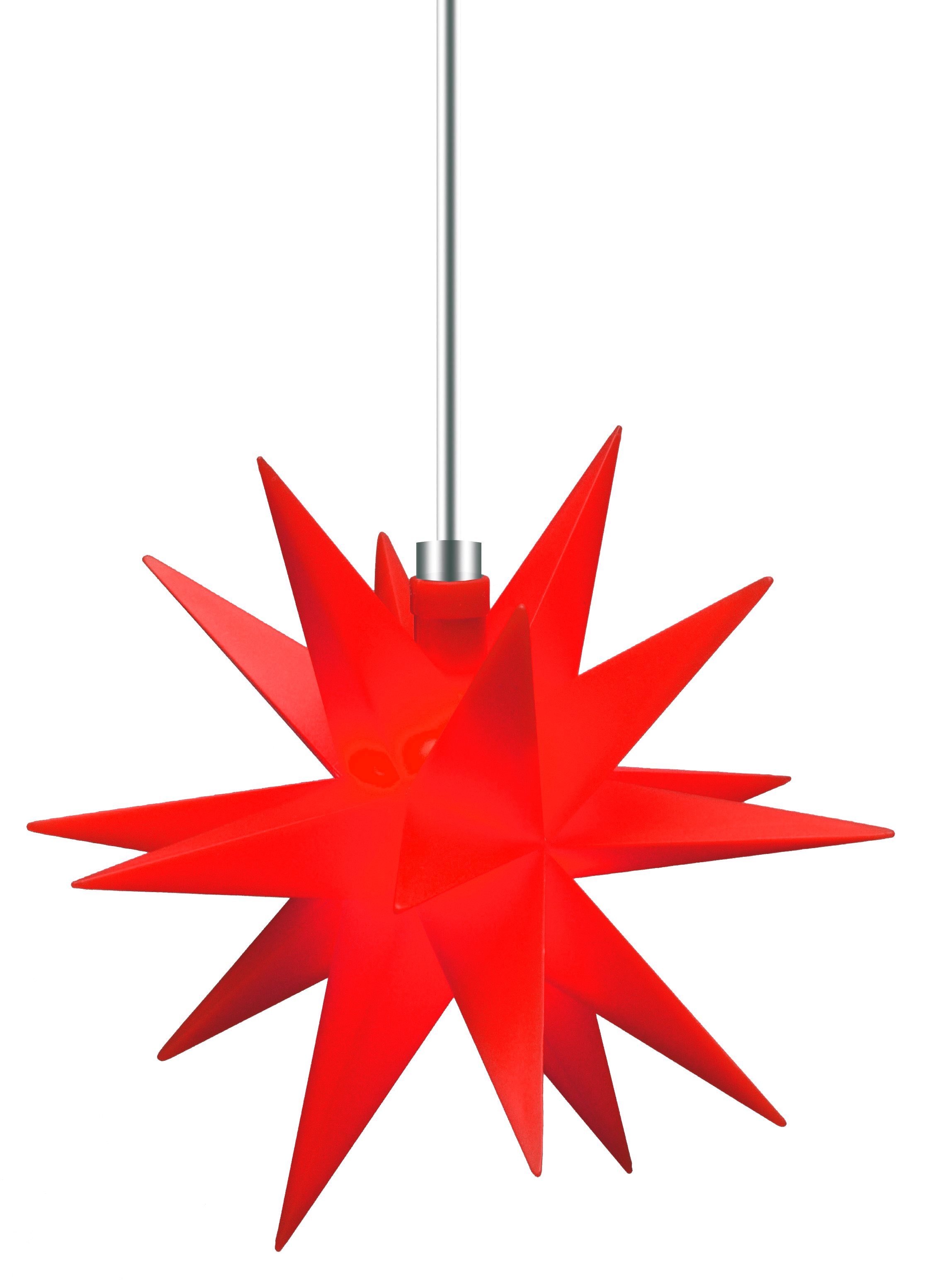 Leuchtstern LED - rot 12 cm (Batterie)