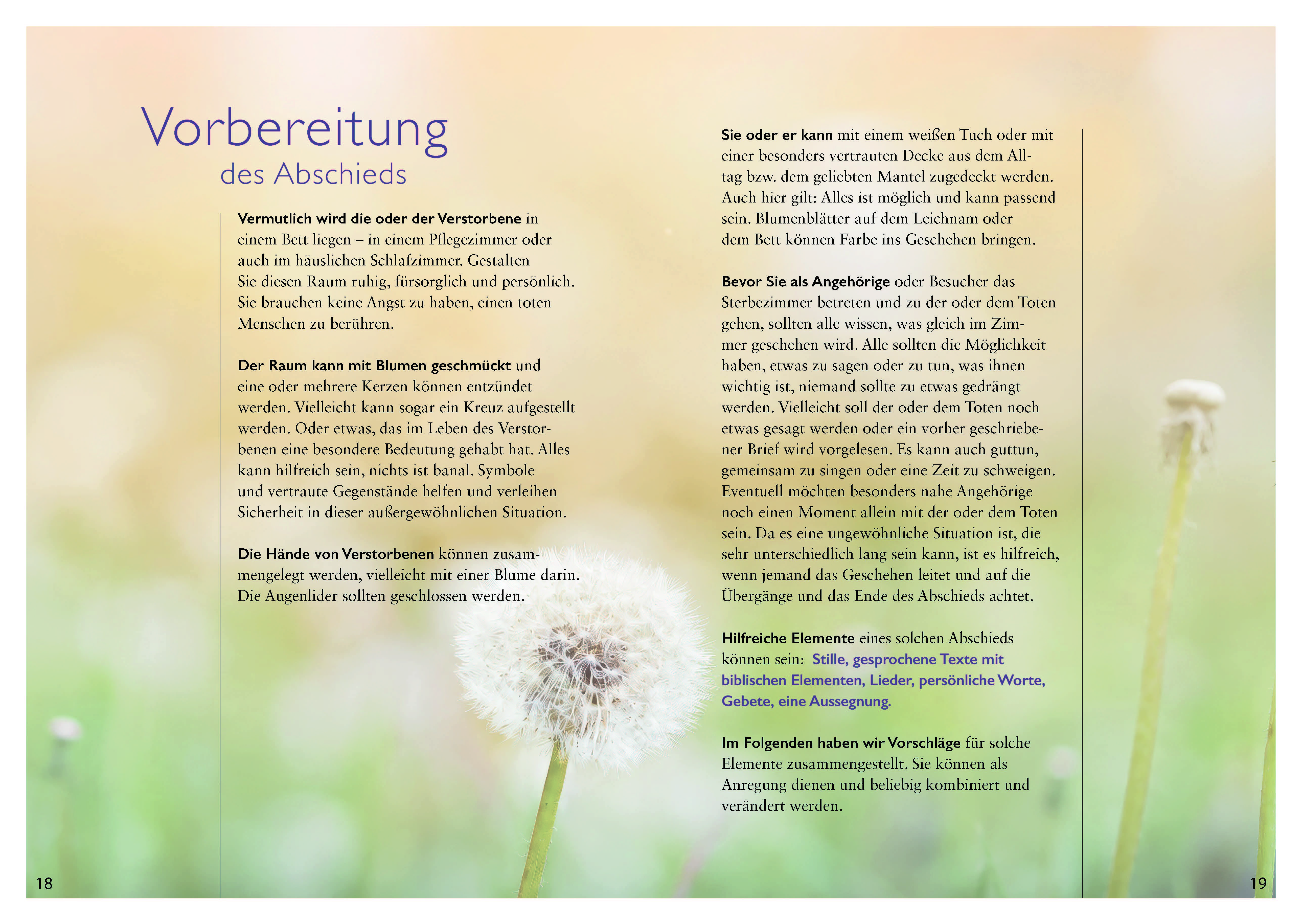 Trauerbroschüre - Abschied