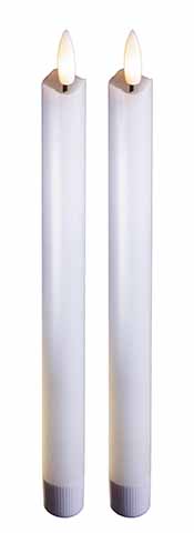 LED - Stabkerze weiß 2er