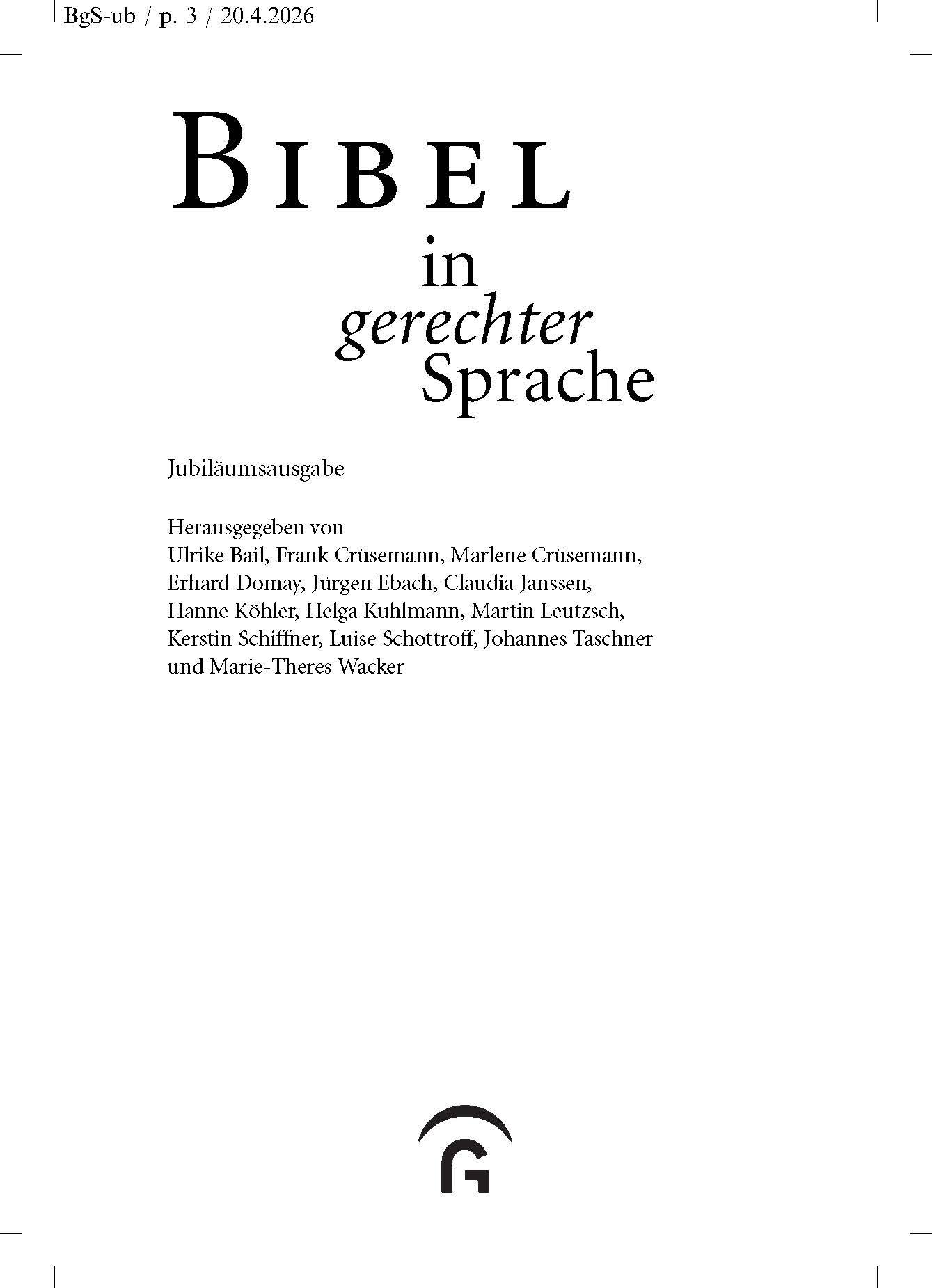 Bibel in gerechter Sprache