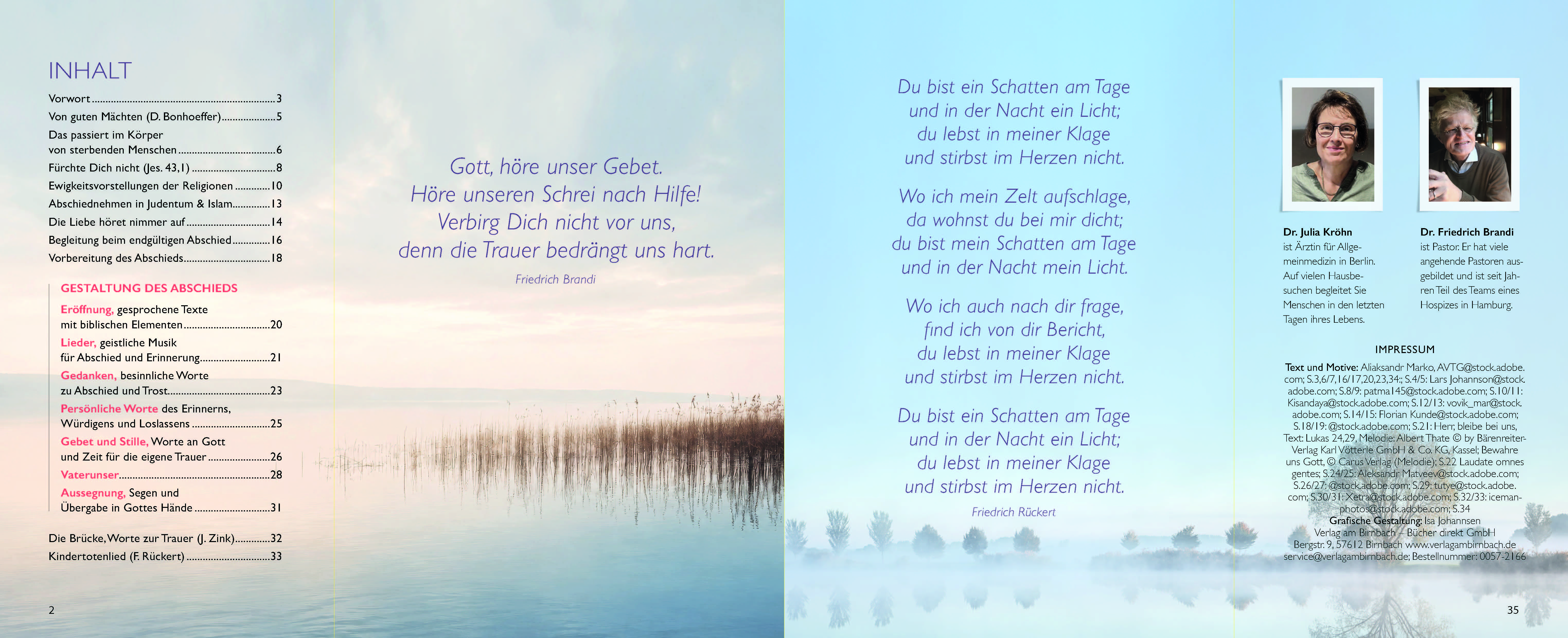 Trauerbroschüre - Abschied
