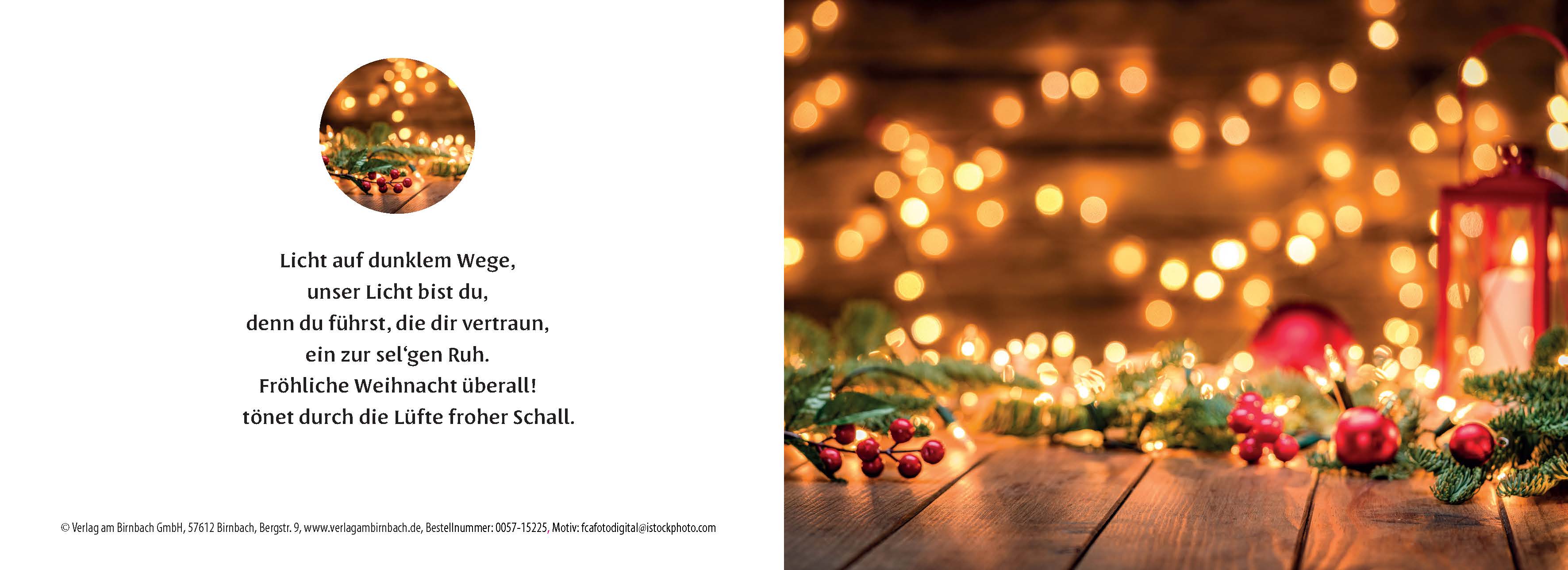 Birnbachkarte - Weihnachtslichter