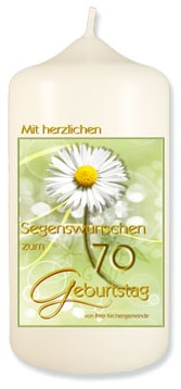 Kerze - 70. Geburtstag 120/60