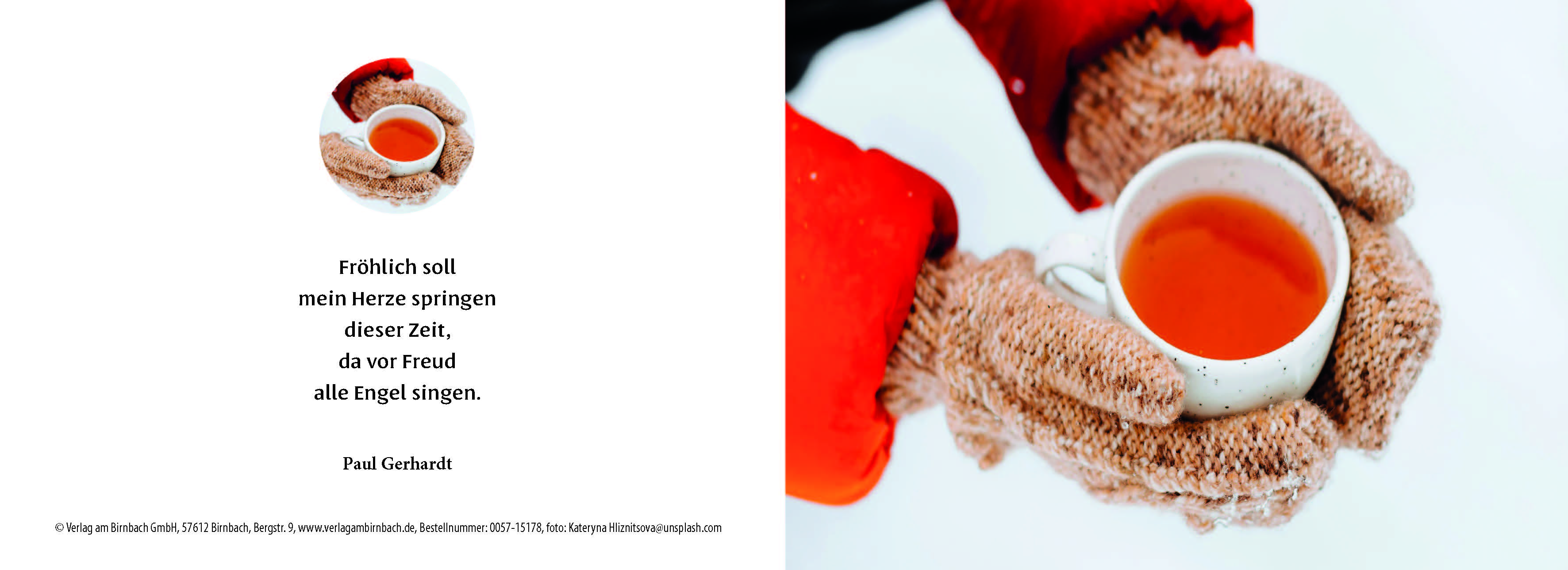 Birnbachkarte - Weihnachten Hände