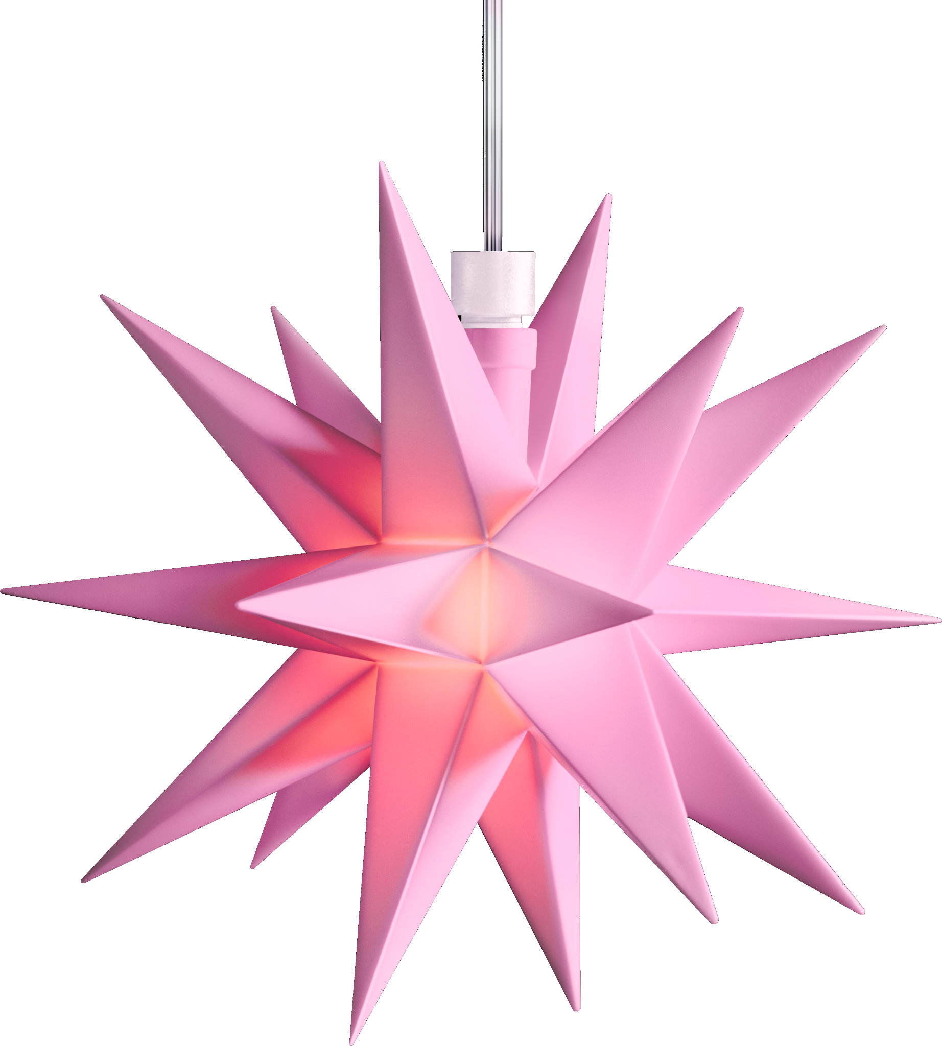 Leuchtstern LED - rosa 12 cm (Batterie)