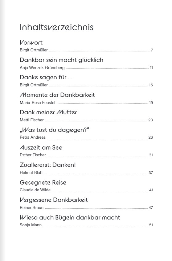 Dankbarkeit ist der Schlüssel zum Glück