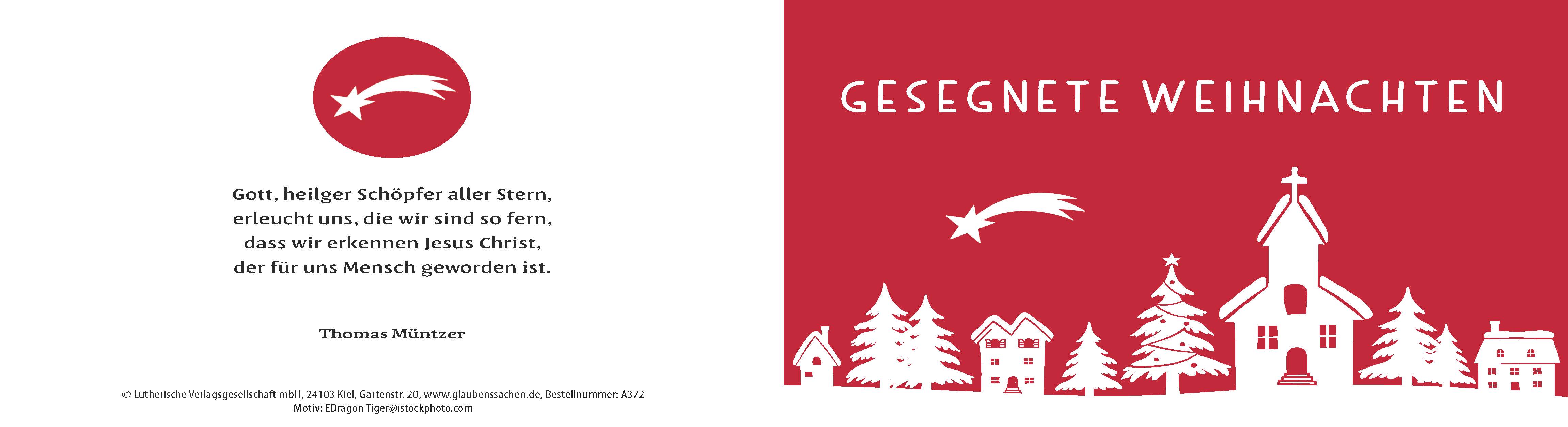 Karte - gesegnete Weihnachten