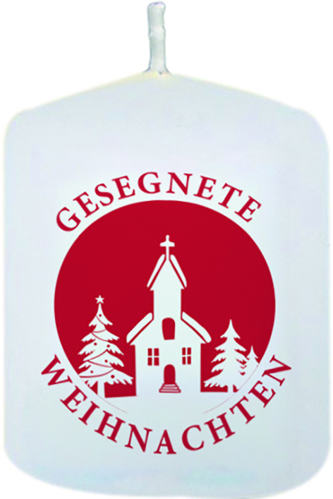 Stumpenkerze - gesegnete Weihnachten