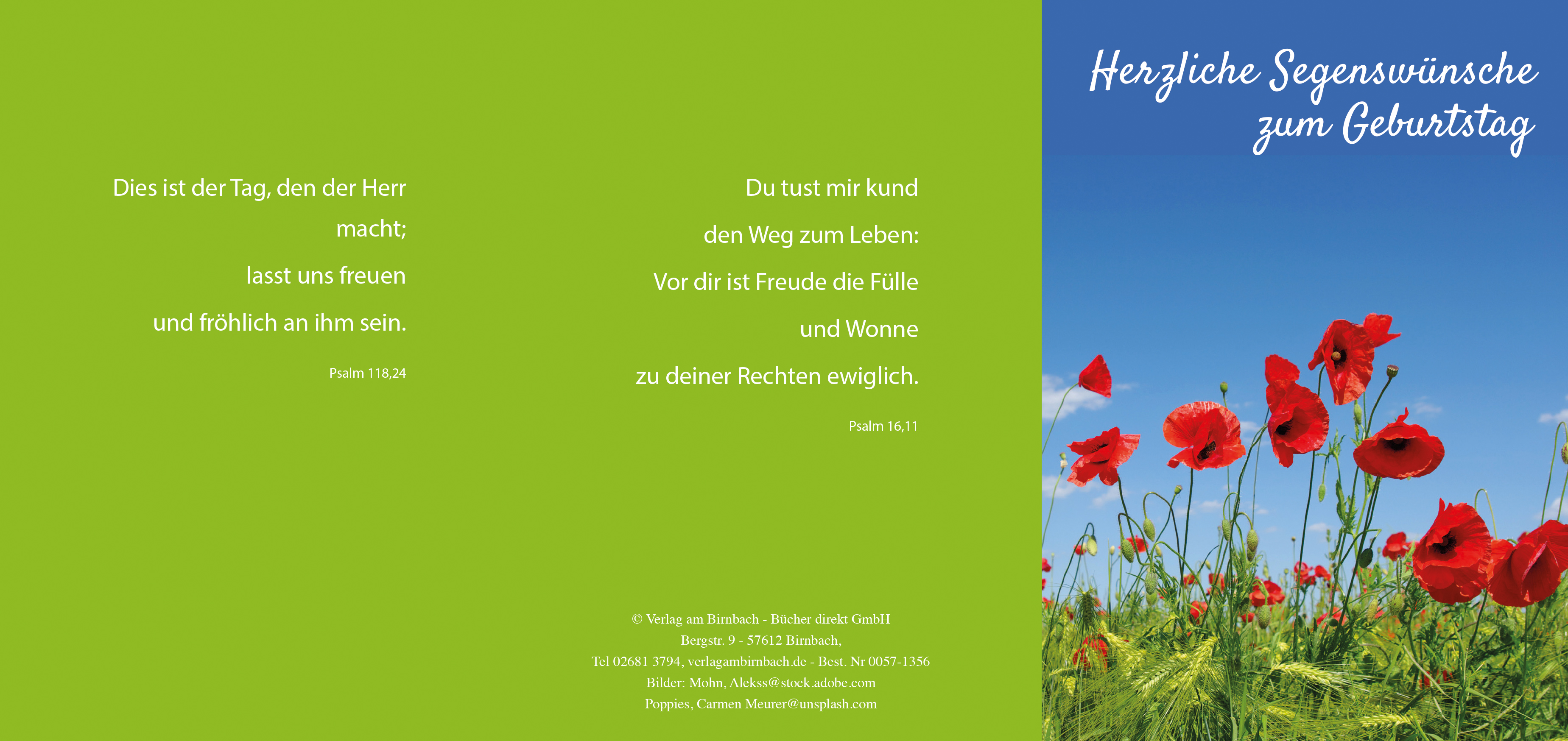 Herzl. Segenswünsche zum Geburtstag 10er