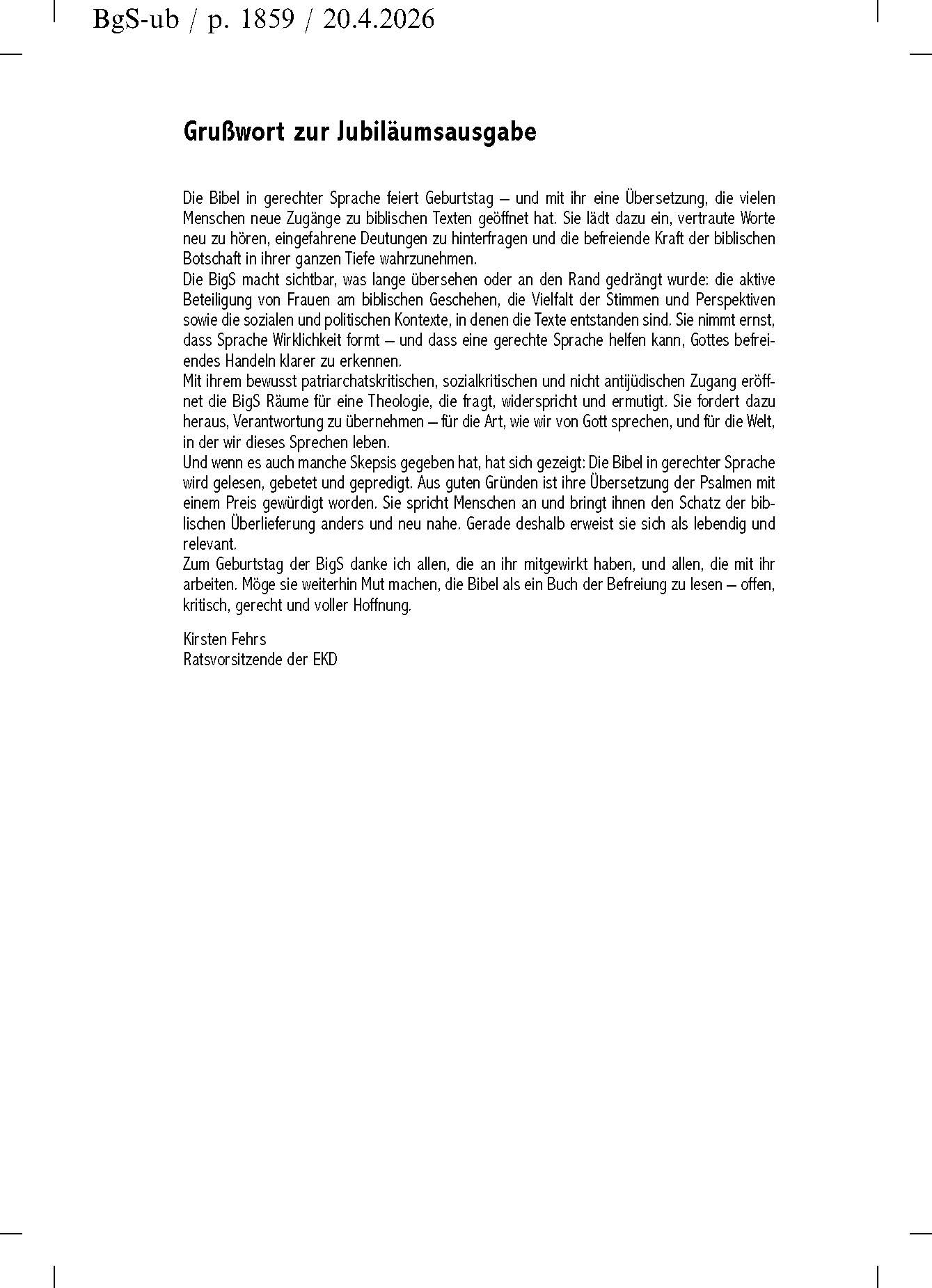Bibel in gerechter Sprache