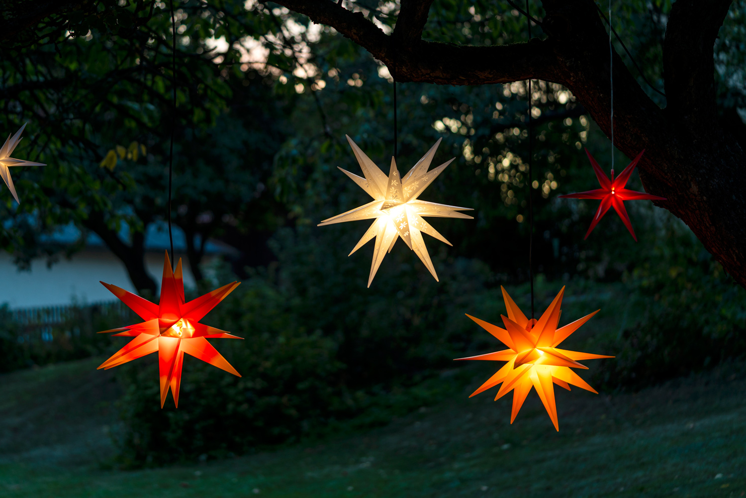 Leuchtstern LED - weiß (aussen/Netzteil)