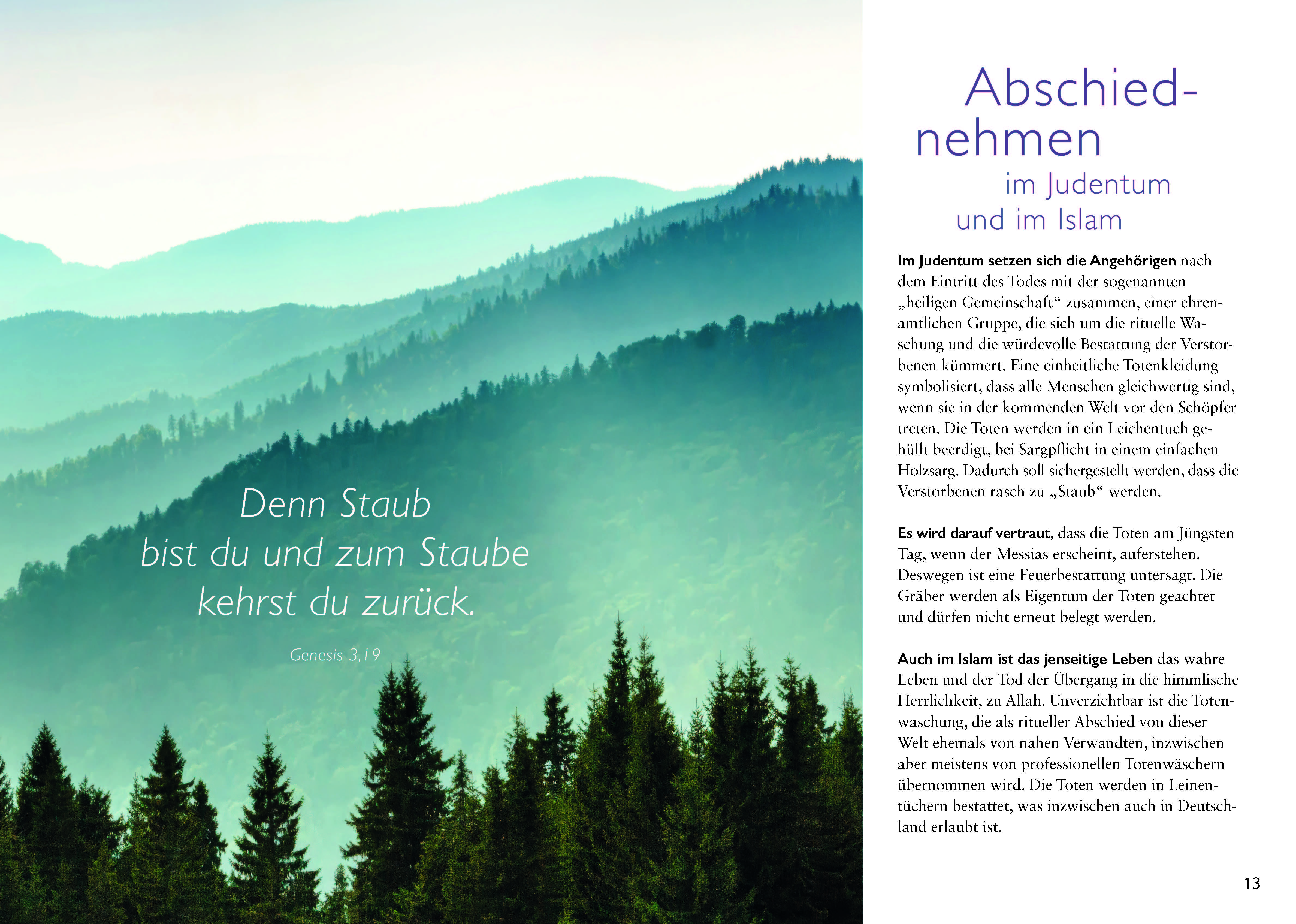 Trauerbroschüre - Abschied