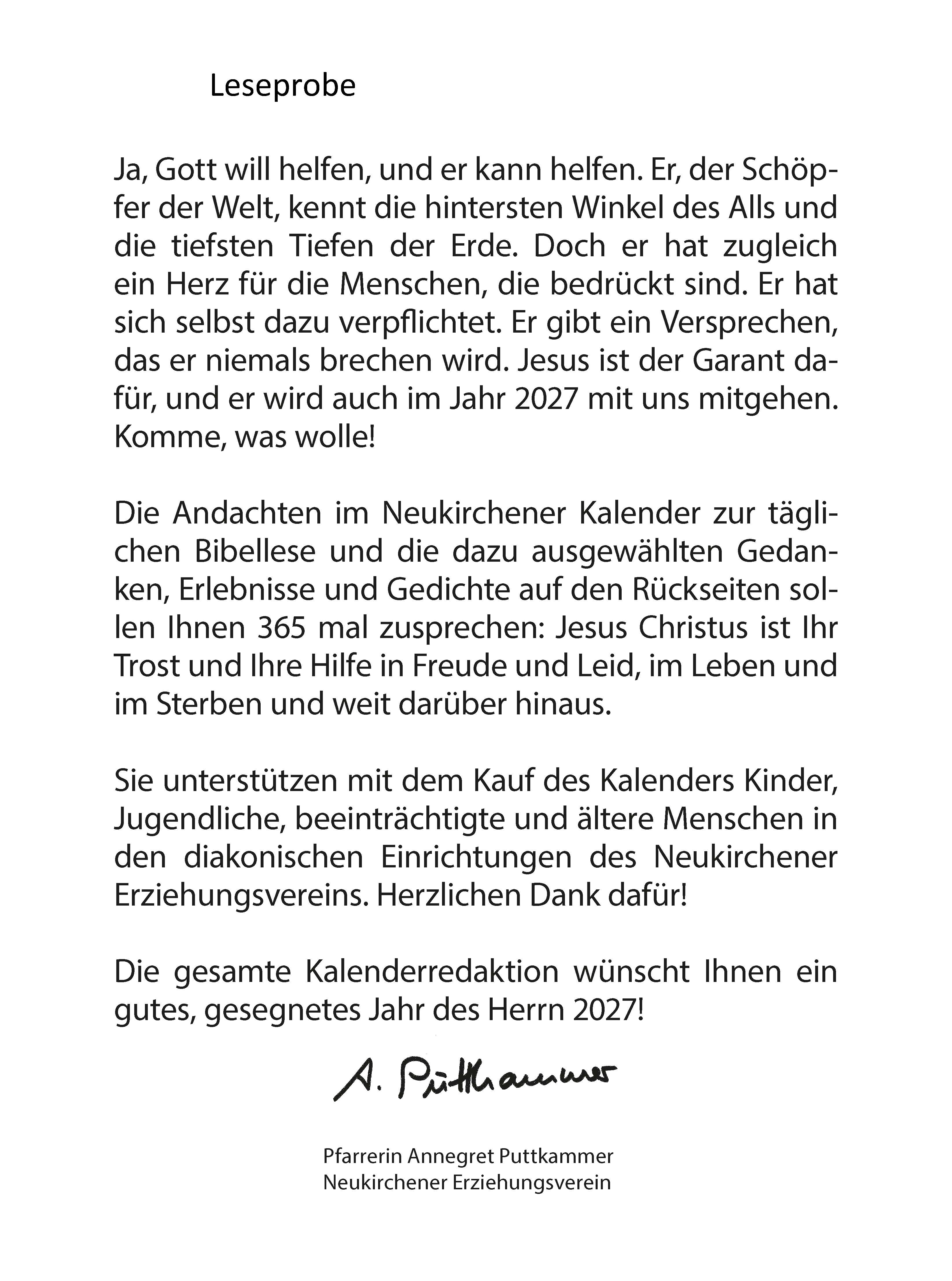 Neukirchener Abreißkalender 2027