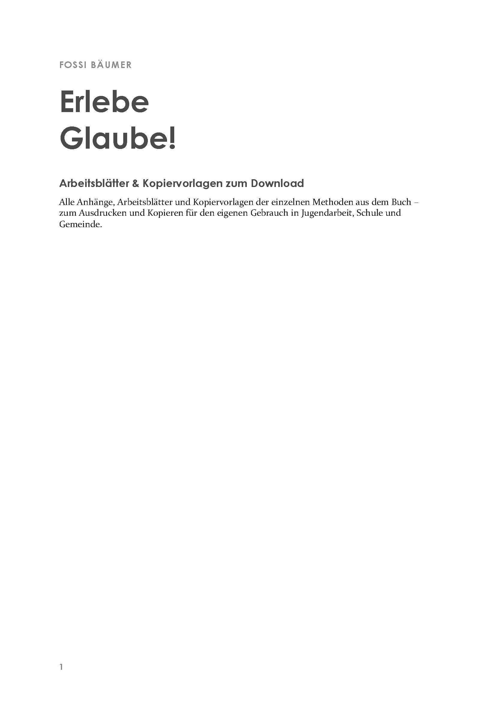 Erlebe Glaube!
