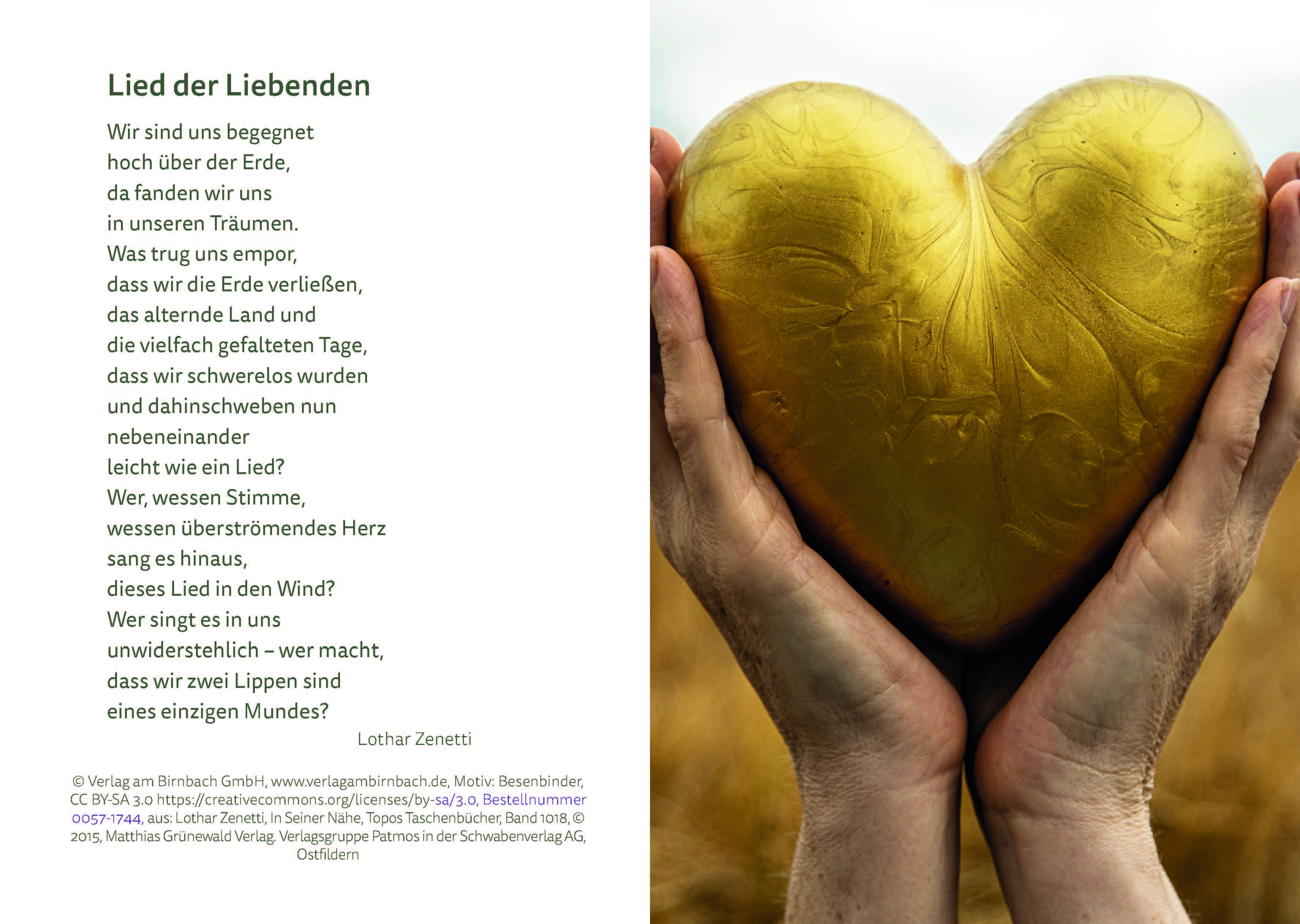 Urkunde A5 - Hände mit Herz blanko