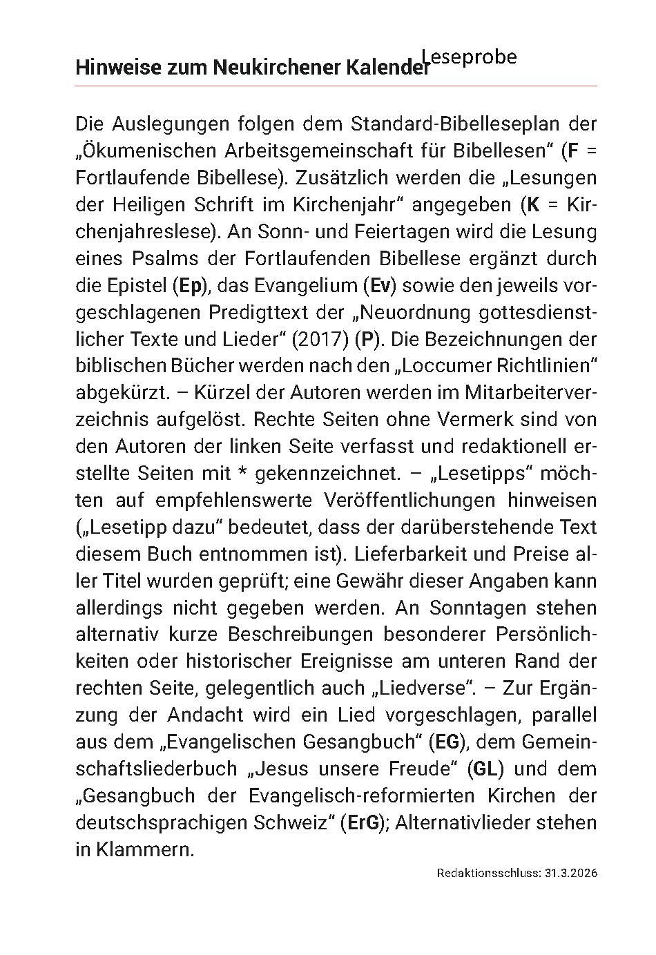 Neuk. Buchkalender 2027 Taschenbuch