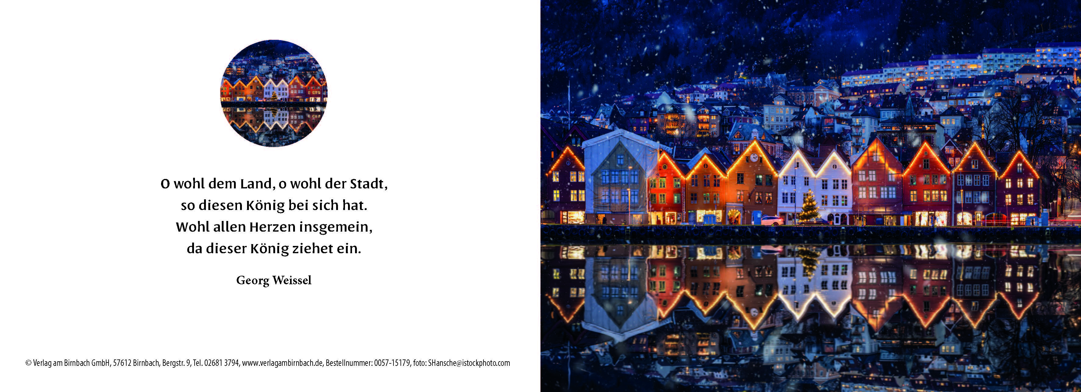 Birnbachkarte - Weihnachten Häuser