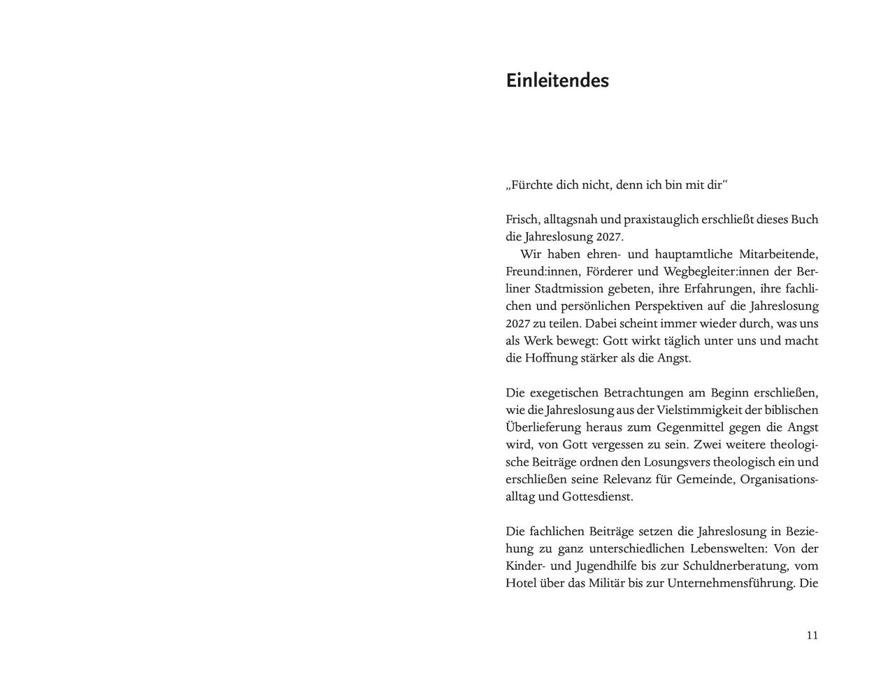 Fürchte dich nicht, denn ich bin mit dir