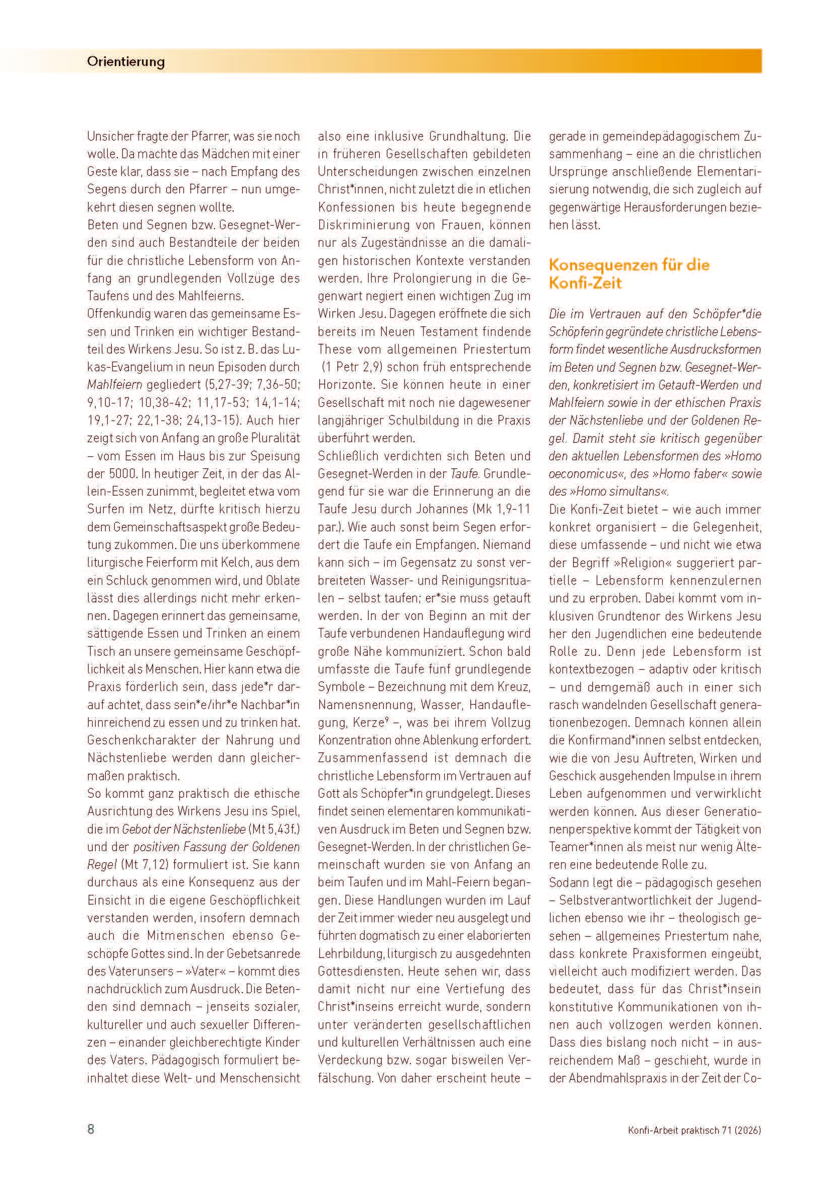KU Praxis 71 - Worauf stehst du?