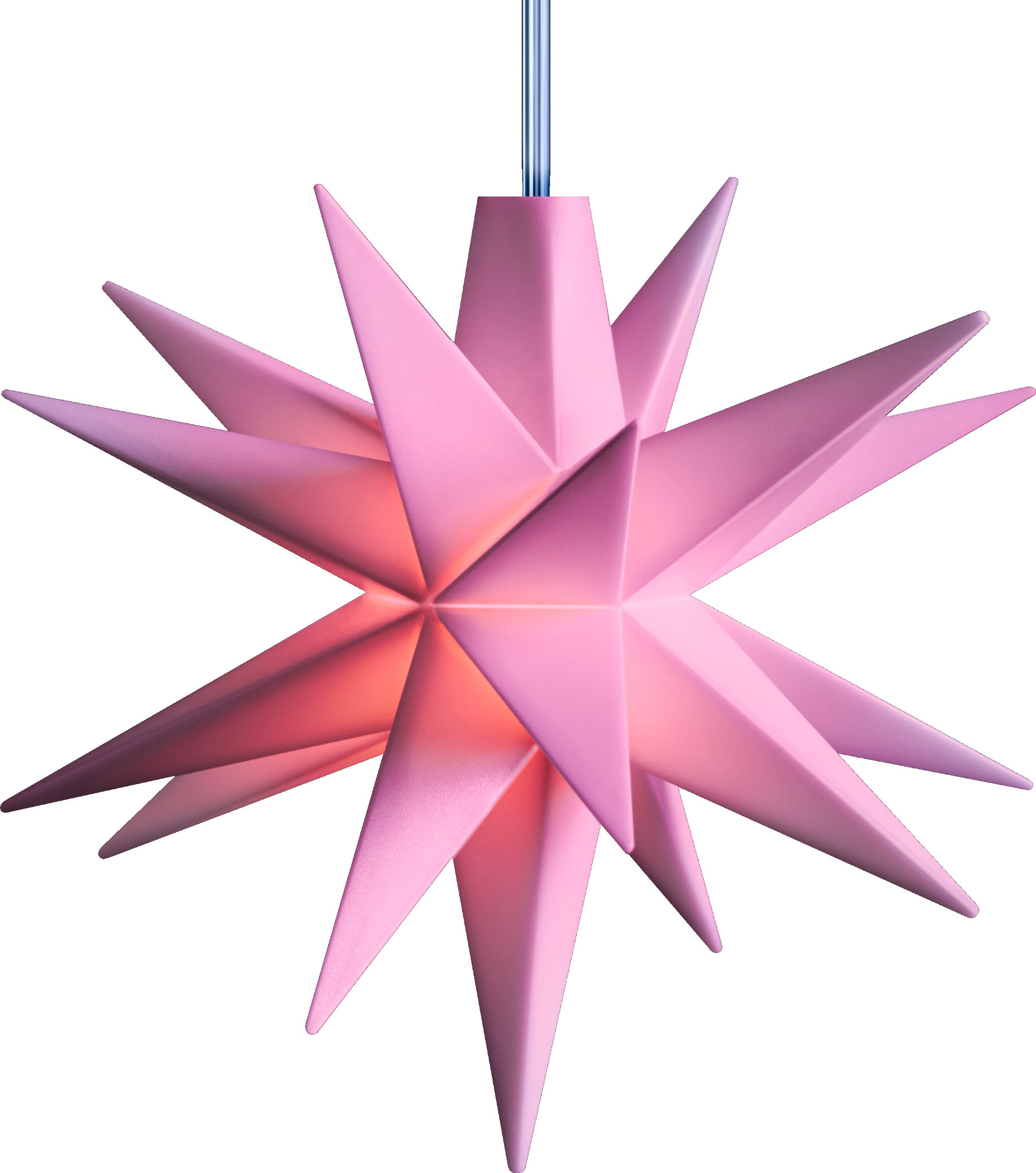 Leuchtstern - Baby-Stern 8cm rosa