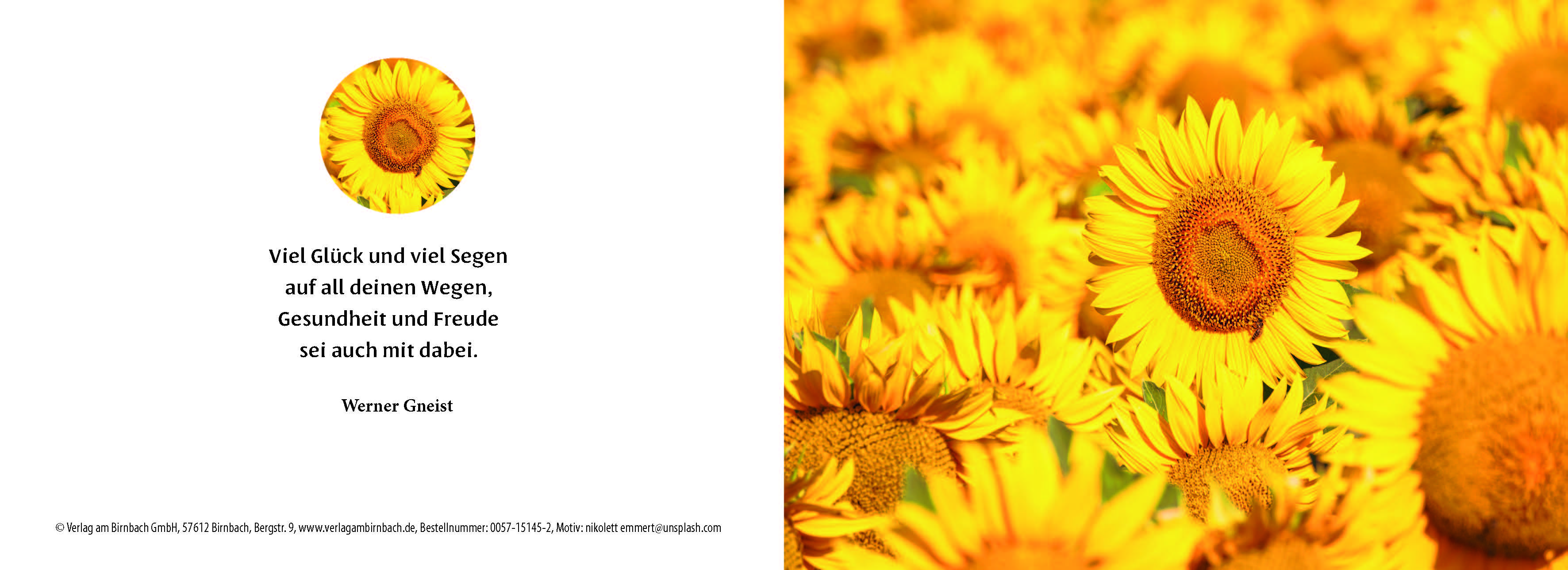 Birnbachkarte - Geburtstagsblumen