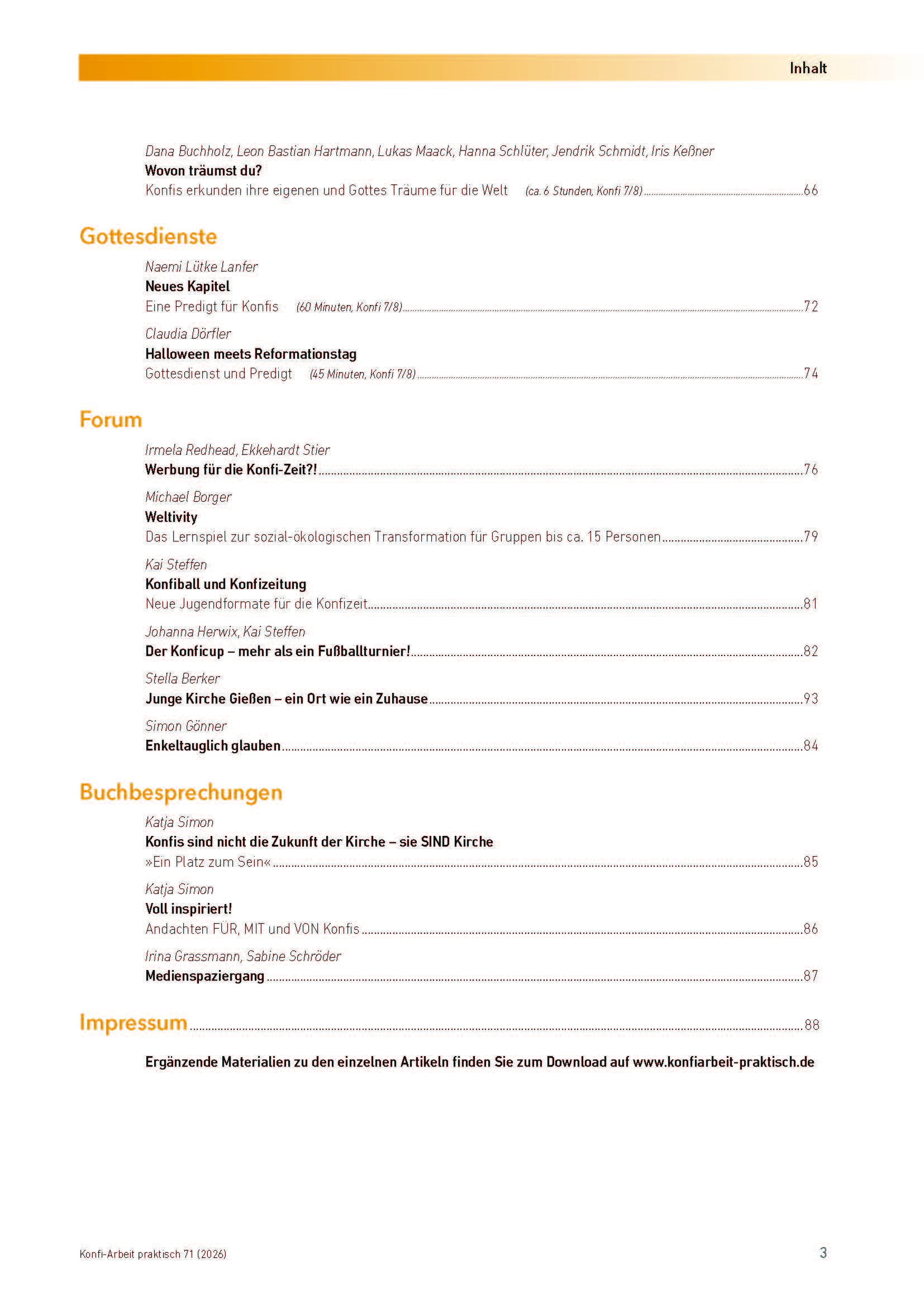 KU Praxis 71 - Worauf stehst du?